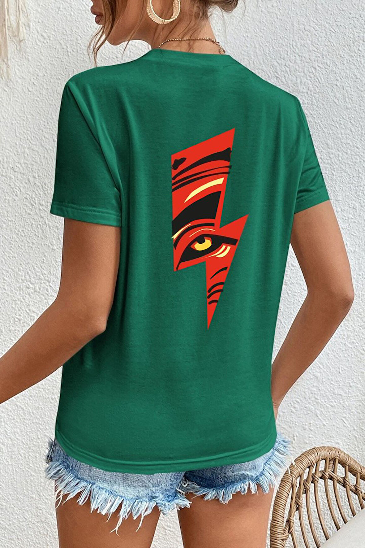 Uyguntarz Unisex Yıldırım Baskılı T-shirt