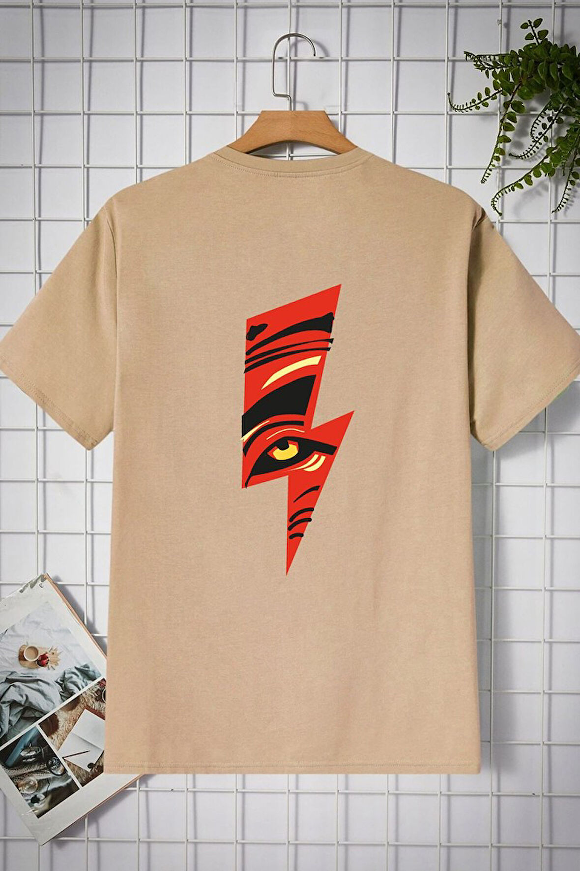 Uyguntarz Unisex Yıldırım Baskılı T-shirt