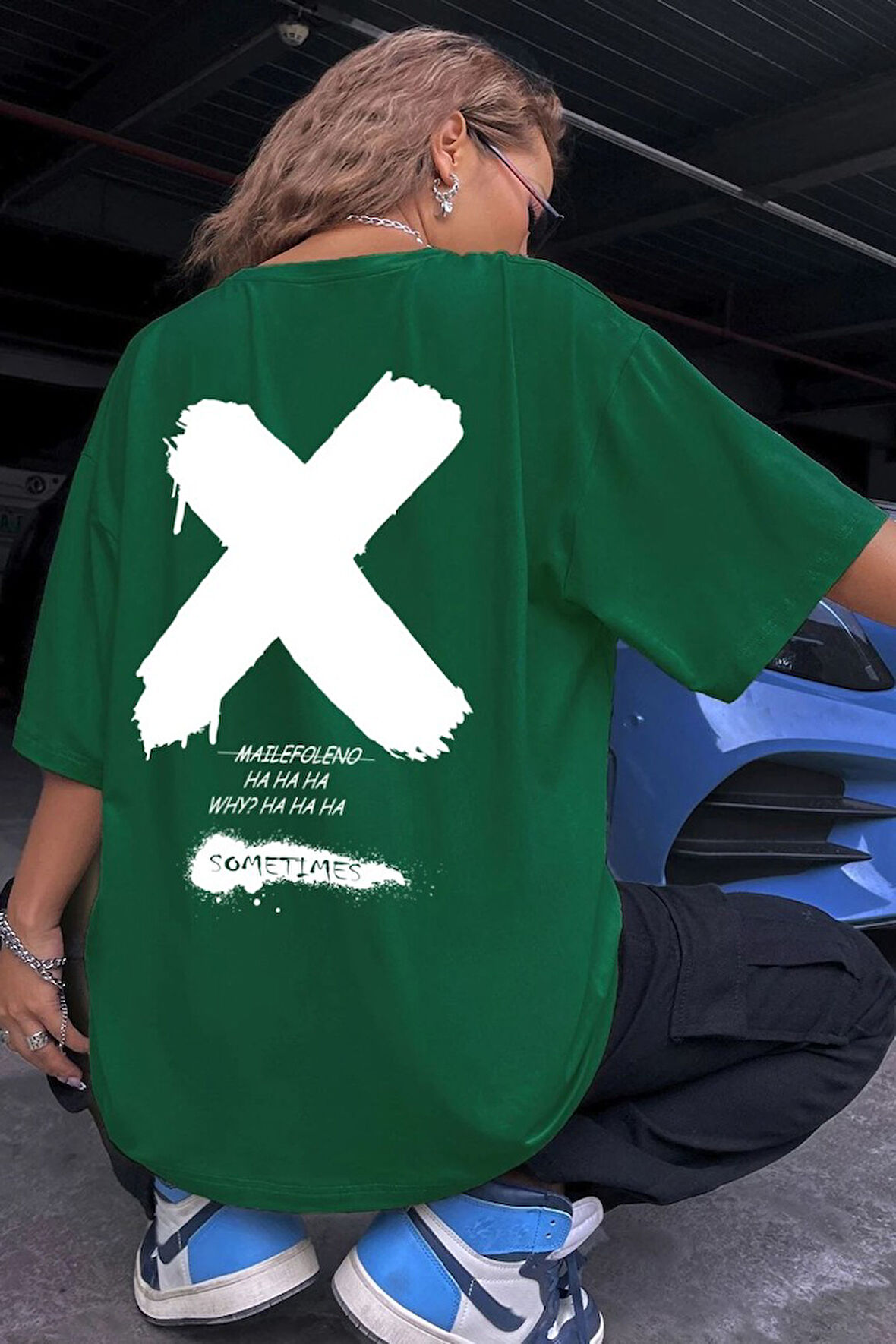 Uyguntarz Unisex Sometimes X Baskılı T-shirt