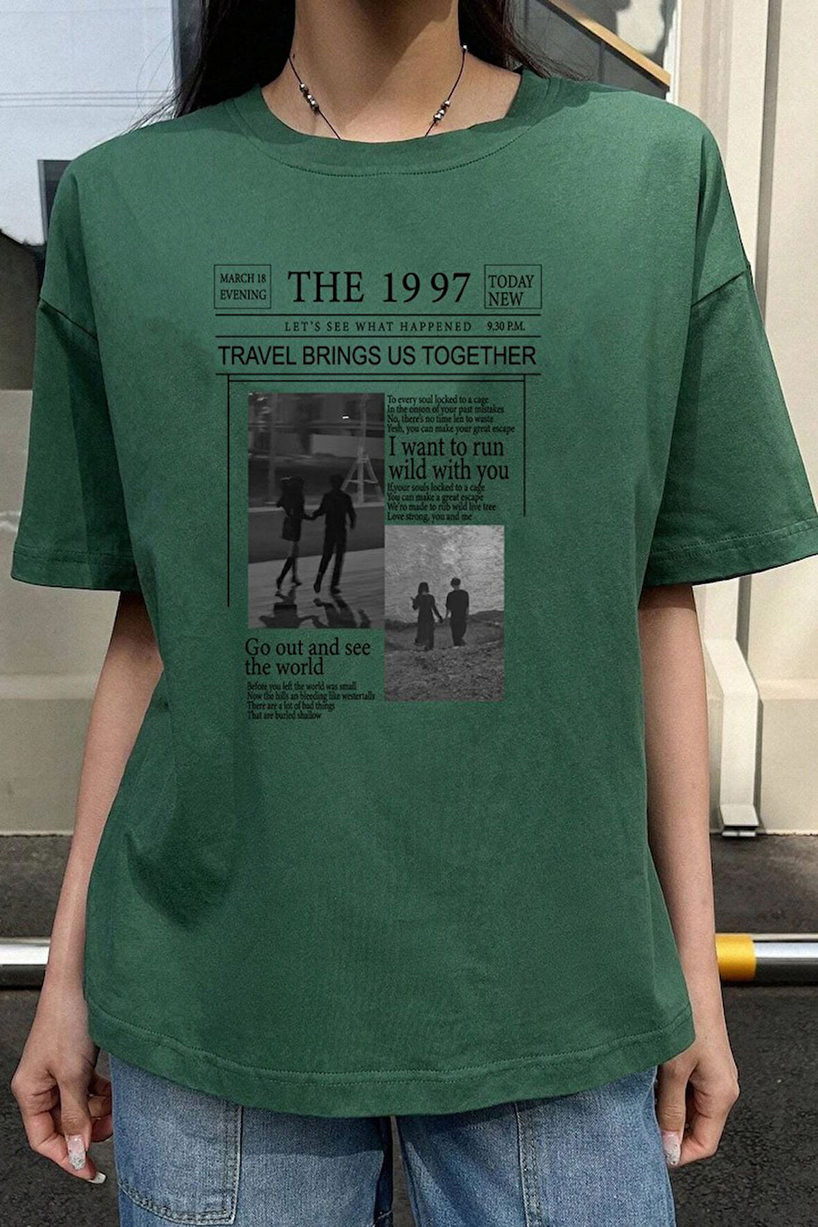 Uyguntarz Unisex The 1997 Travel Baskılı T-shirt