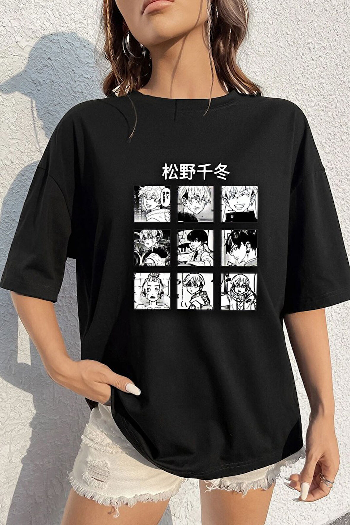 Uyguntarz Unisex Ken Kaneki Baskılı T-shirt