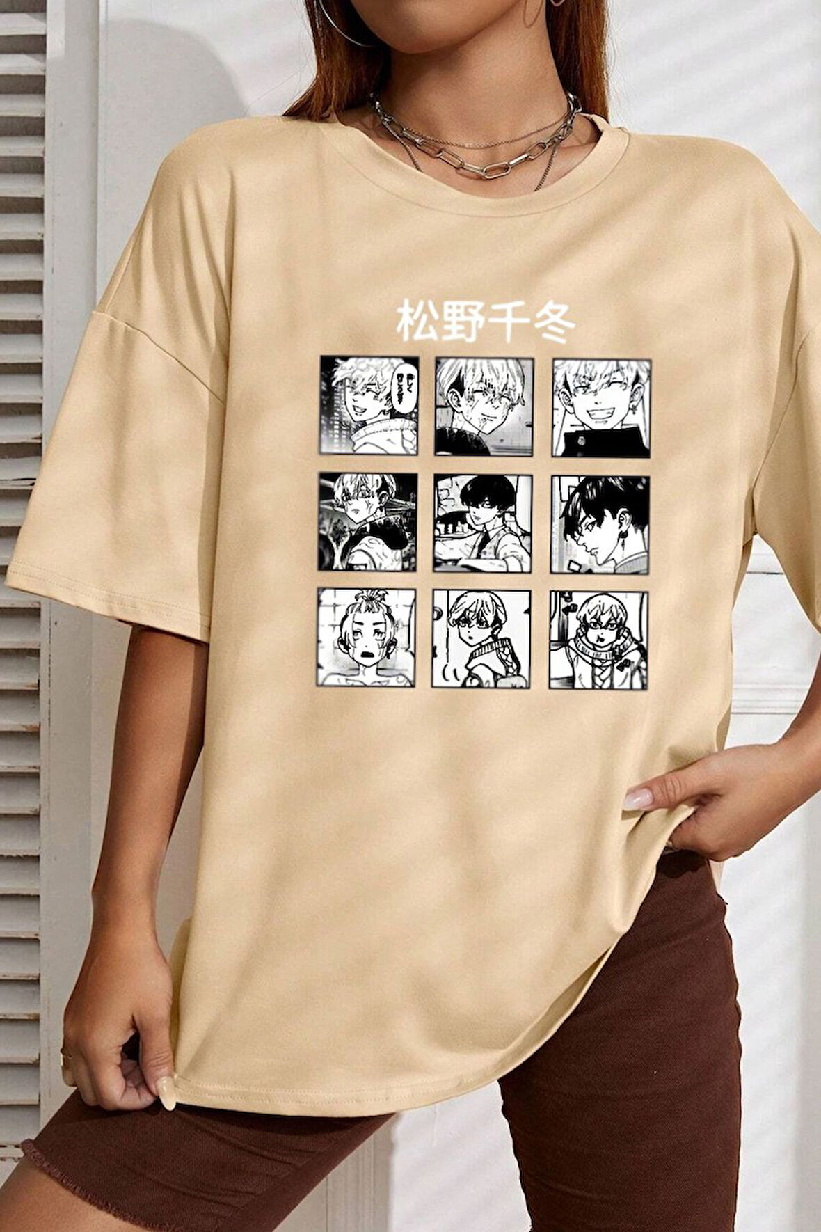 Unisex Ken Kaneki Baskılı T-shirt