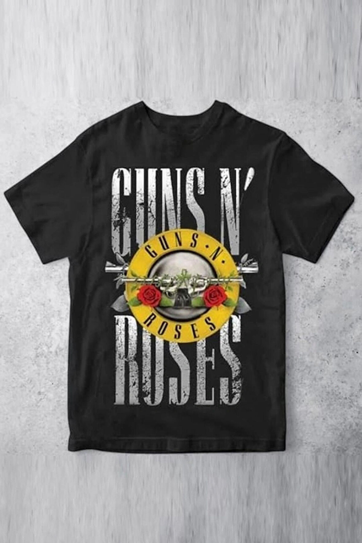 Siyah Guns N' Roses Logo Unisex T-shirt
