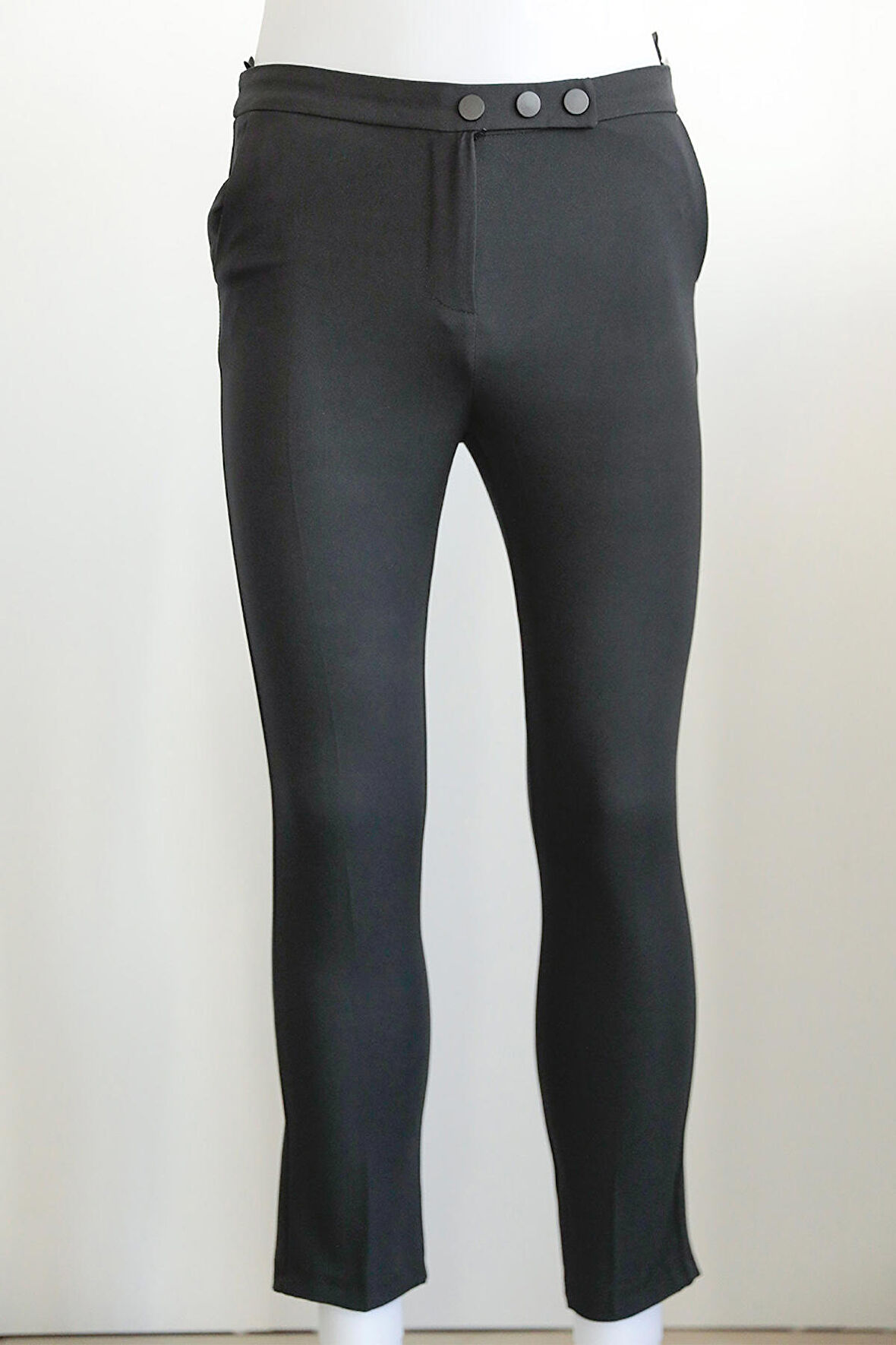 Dar Paça Siyah Tesettür Pantolon 1052S