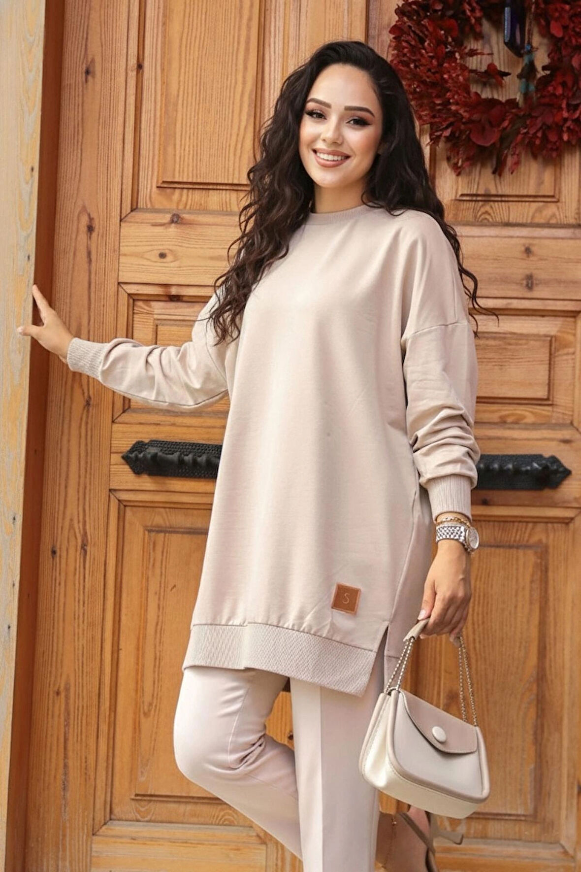 Koyu Bej İki İplik Tunik 30644KBEJ