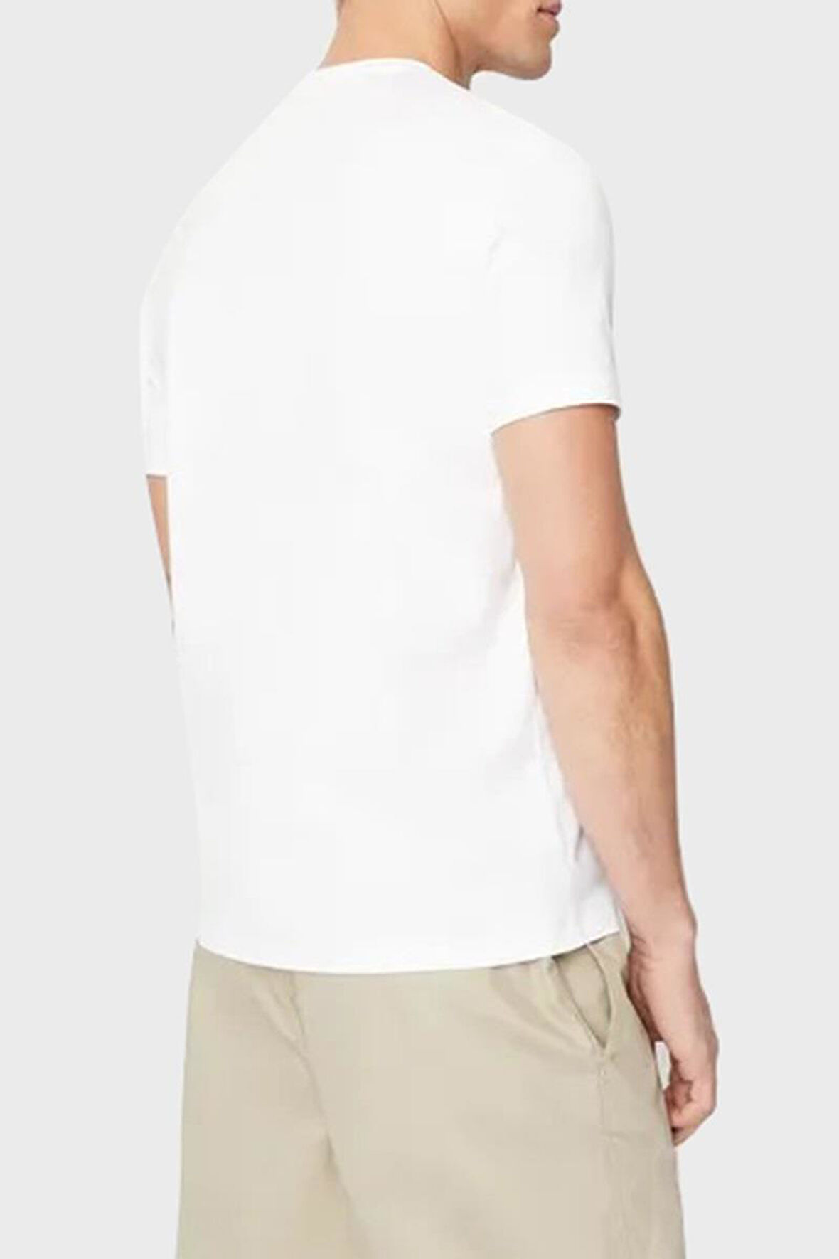 Erkek Bisiklet Yaka Baskılı T-Shirt