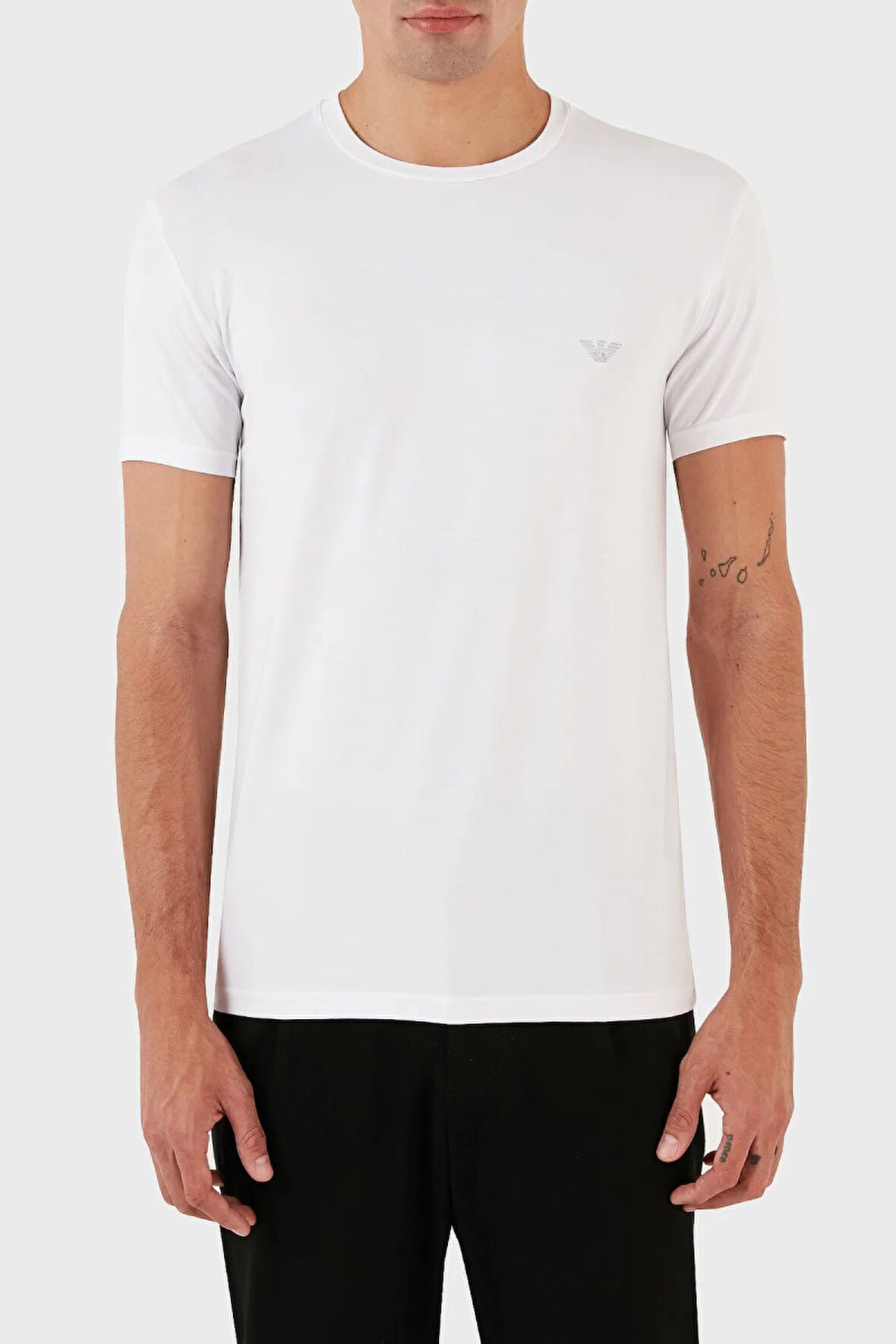 Emporio Armani Bisiklet Yaka Pamuk T-Shirt