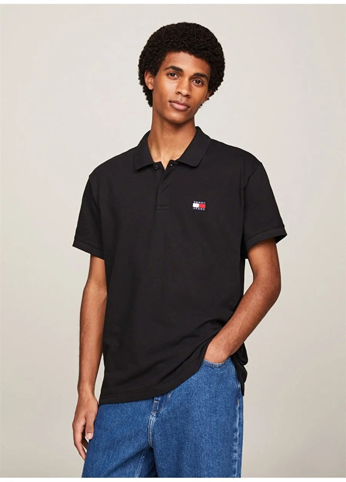 Tommy Jeans Erkek Pamuk Polo Yaka T-Shirt