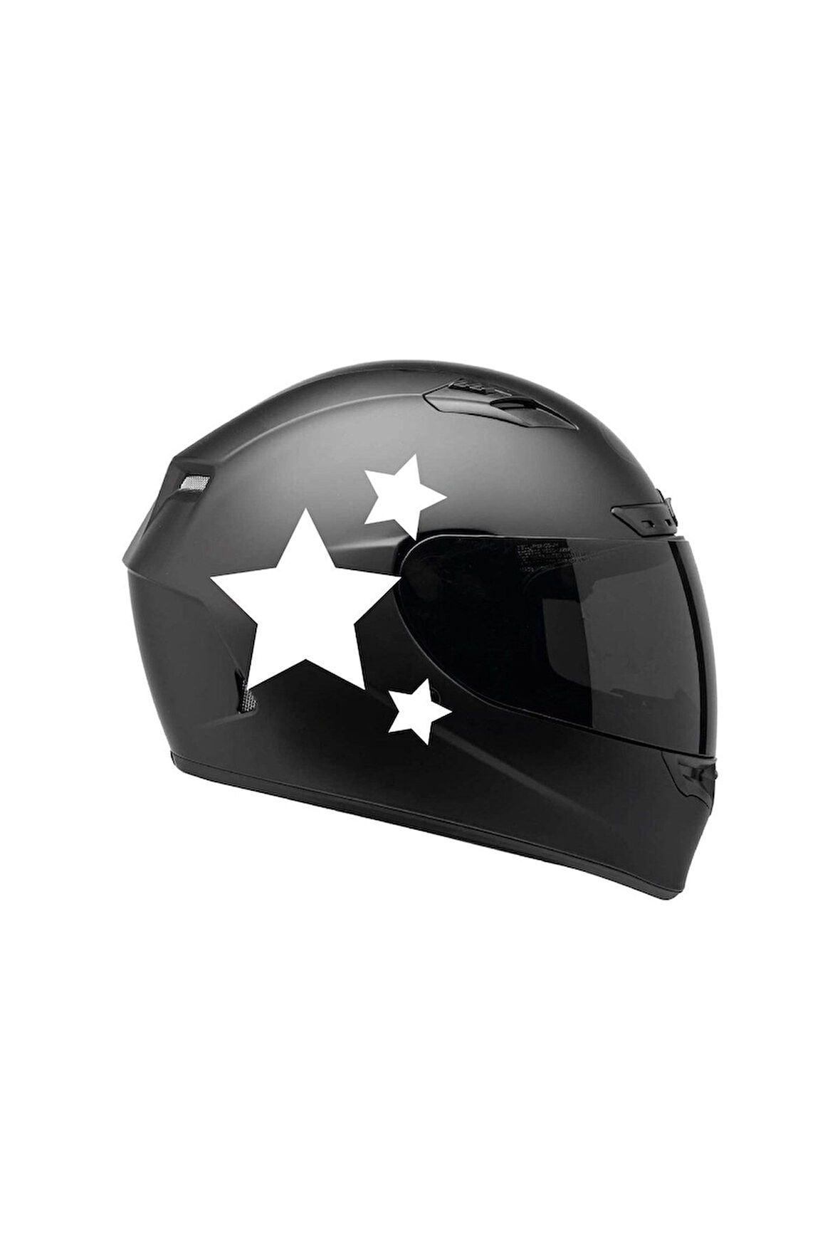 Tek Renk Üçlü Yıldız (TRİPLE STAR HELMET STİCKERS) Kask Sticker Etiket Modeli 3