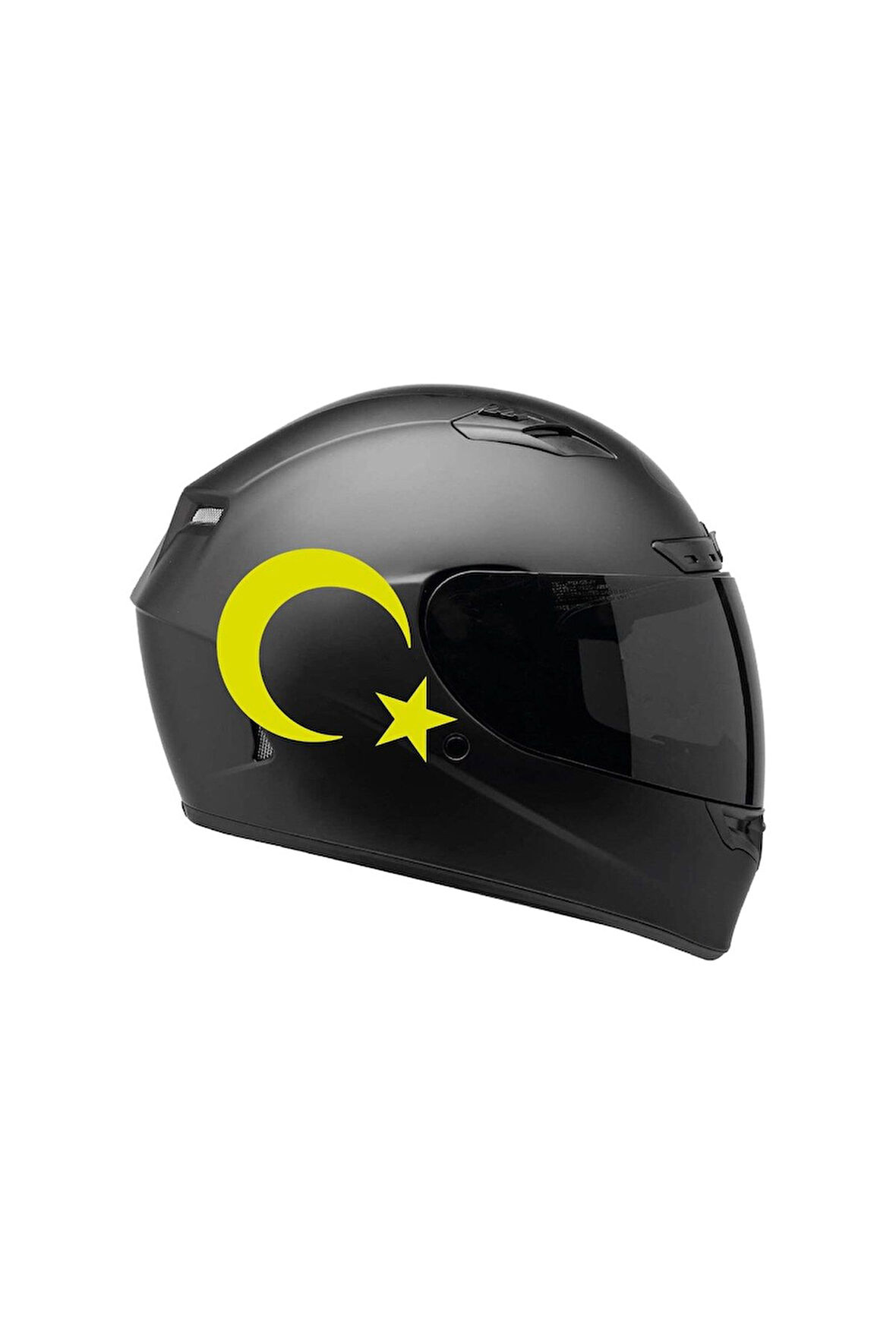 Tek Renk Ay-yıldız(moon-star Helmet Stickers) Kask Sticker Etiket Modeli