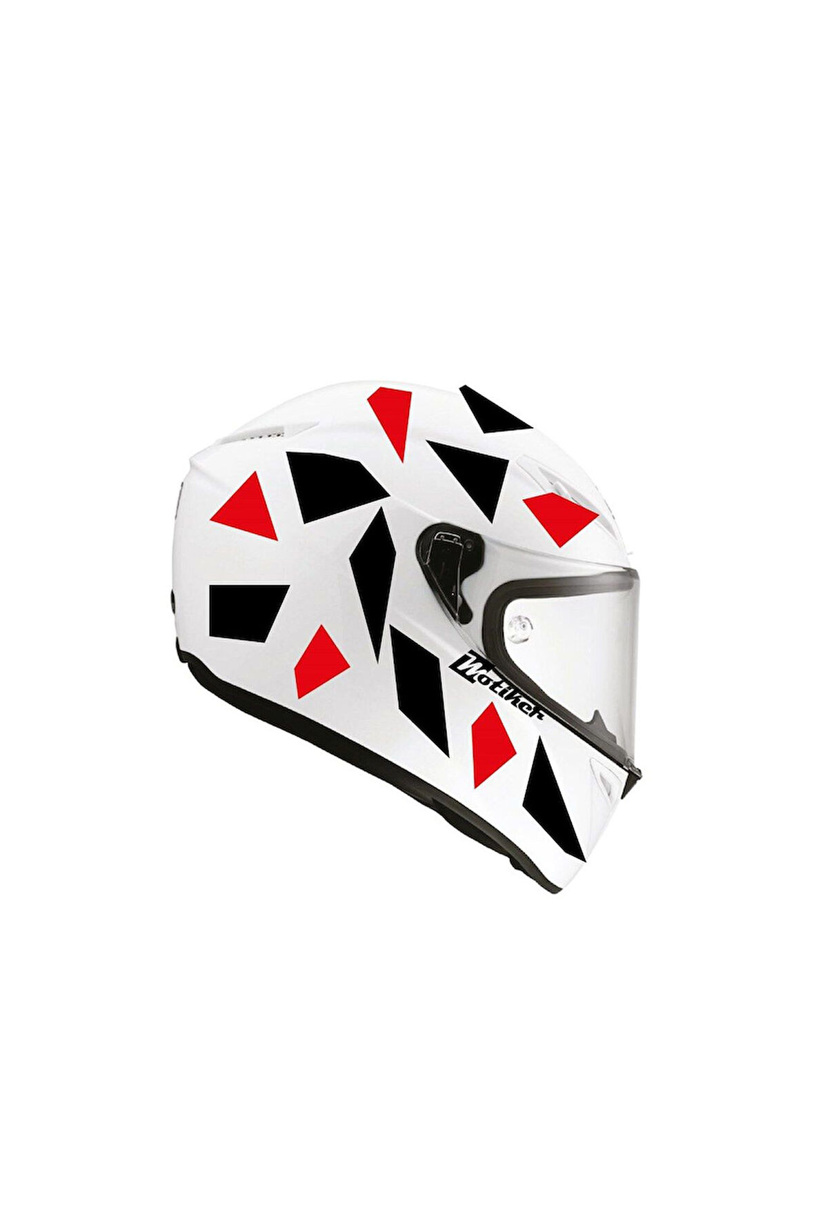 Kare Siyah Kırmızı Kamuflaj Kask Sticker Modeli 2