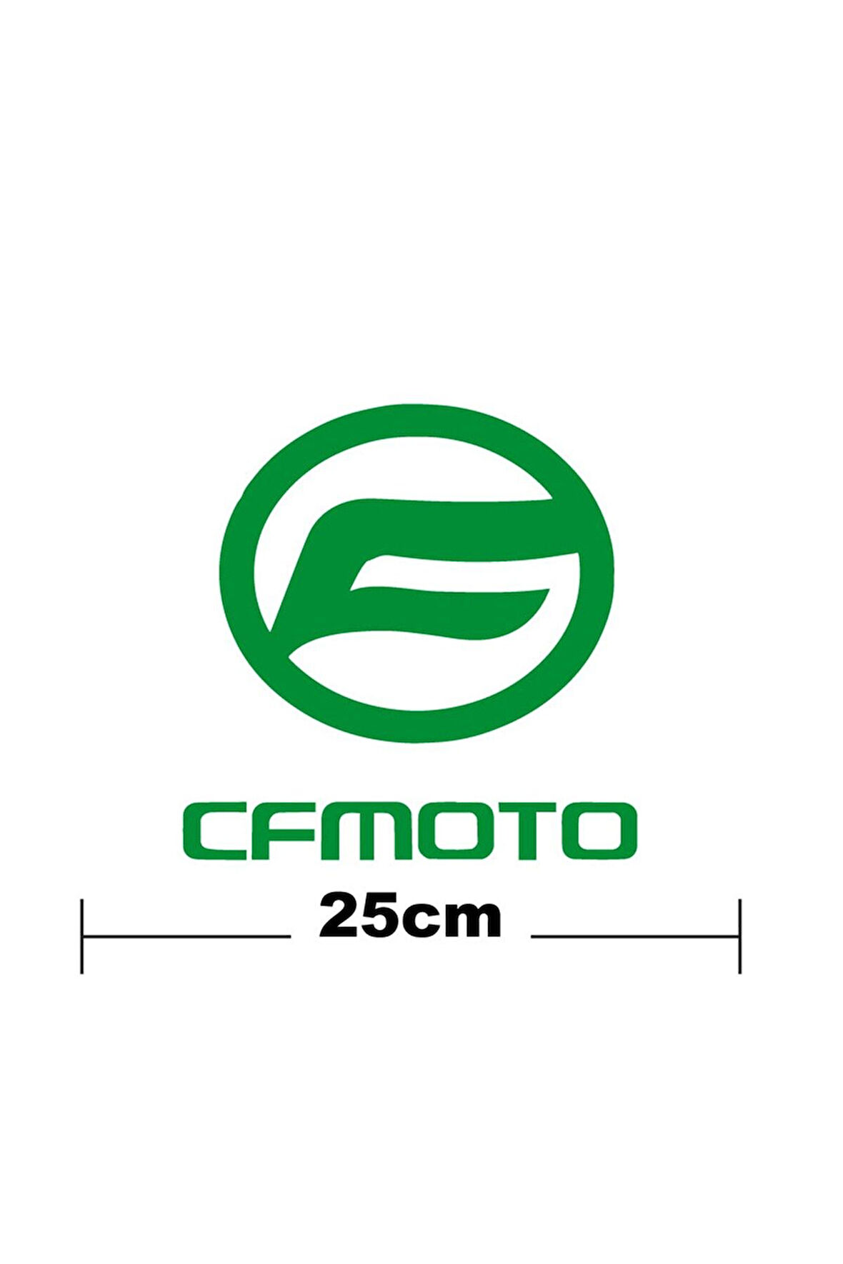 Cf Moto Logo Yazı Sticker Etiket Tek Renk