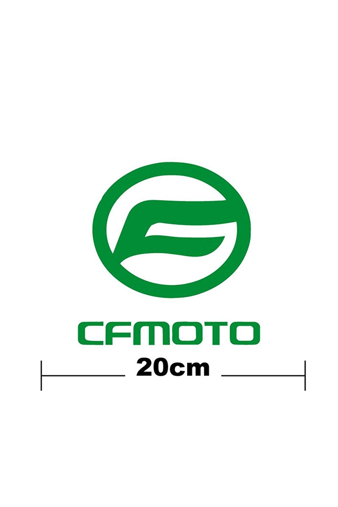 Cf Moto Logo Yazı Sticker Etiket Tek Renk