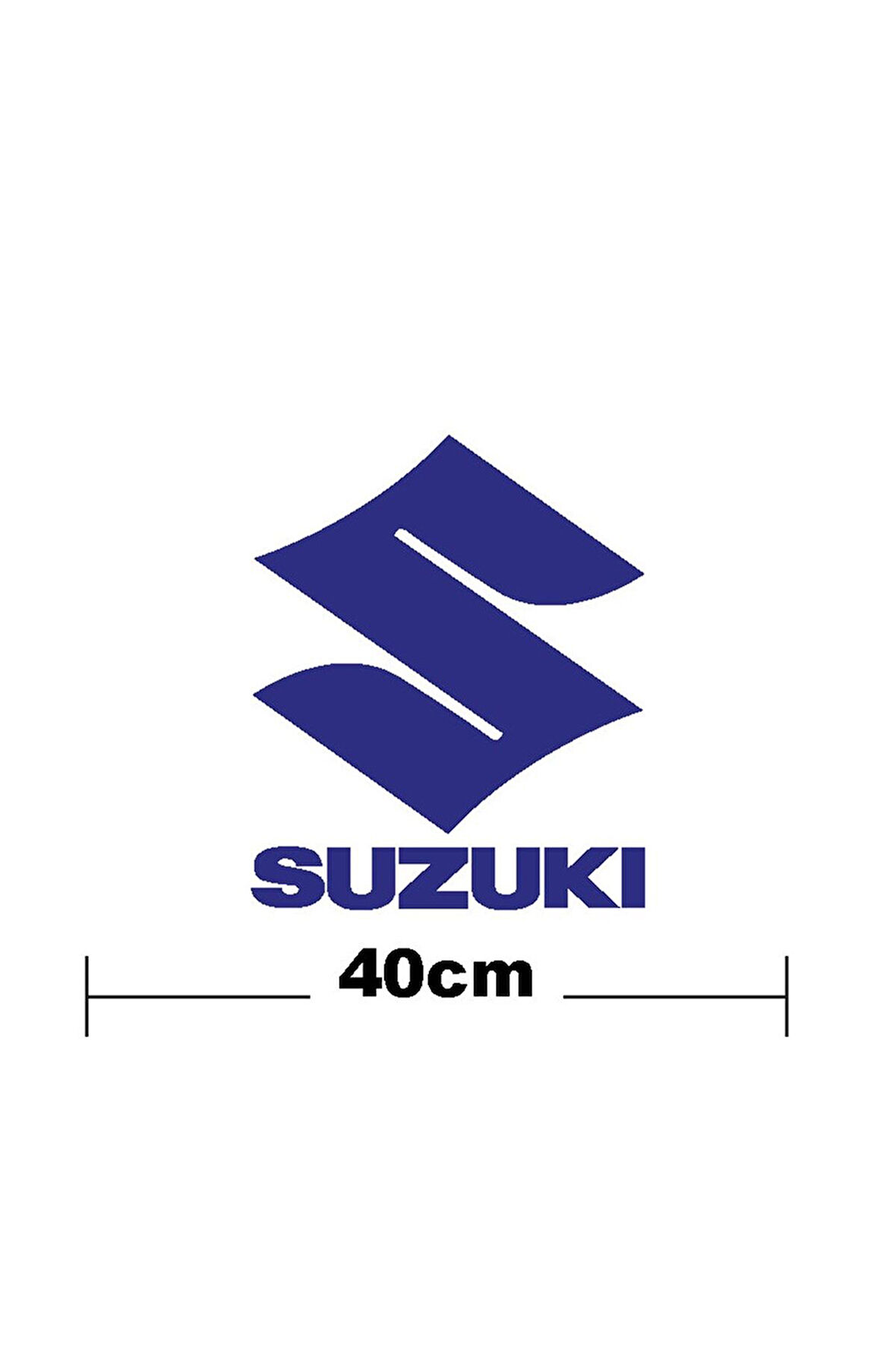 Suzuki Yazı Ve S  Logo Yazı Sticker Etiket Tek Renk