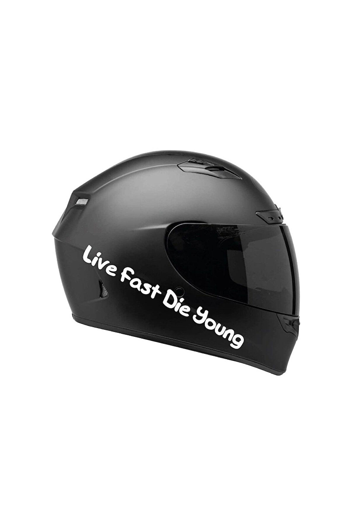 Tek Renk Live Fast Die Young (live Fast Die Young Helmet Stickers) Kask Sticker Etiket Modeli