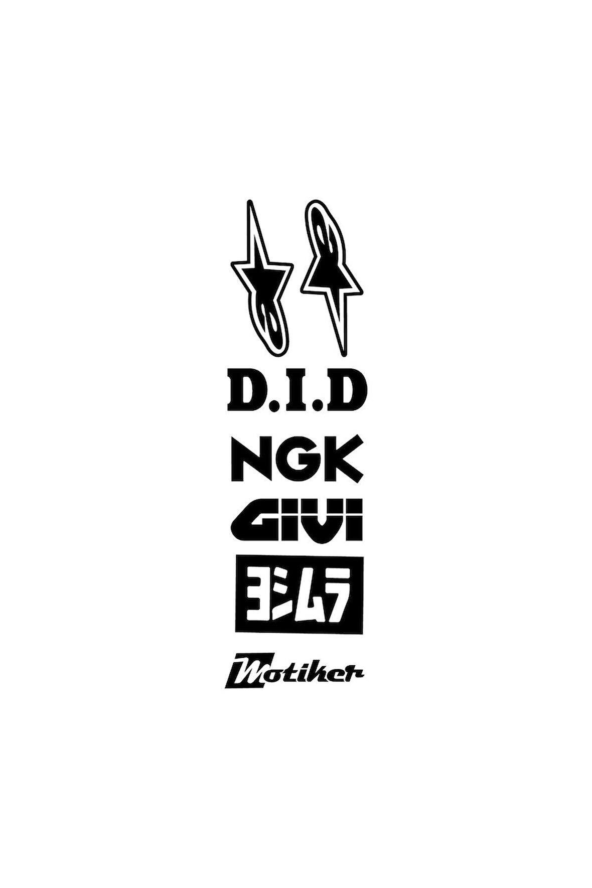 Sponsor Marka Logolar Sticker Etiket Modeli