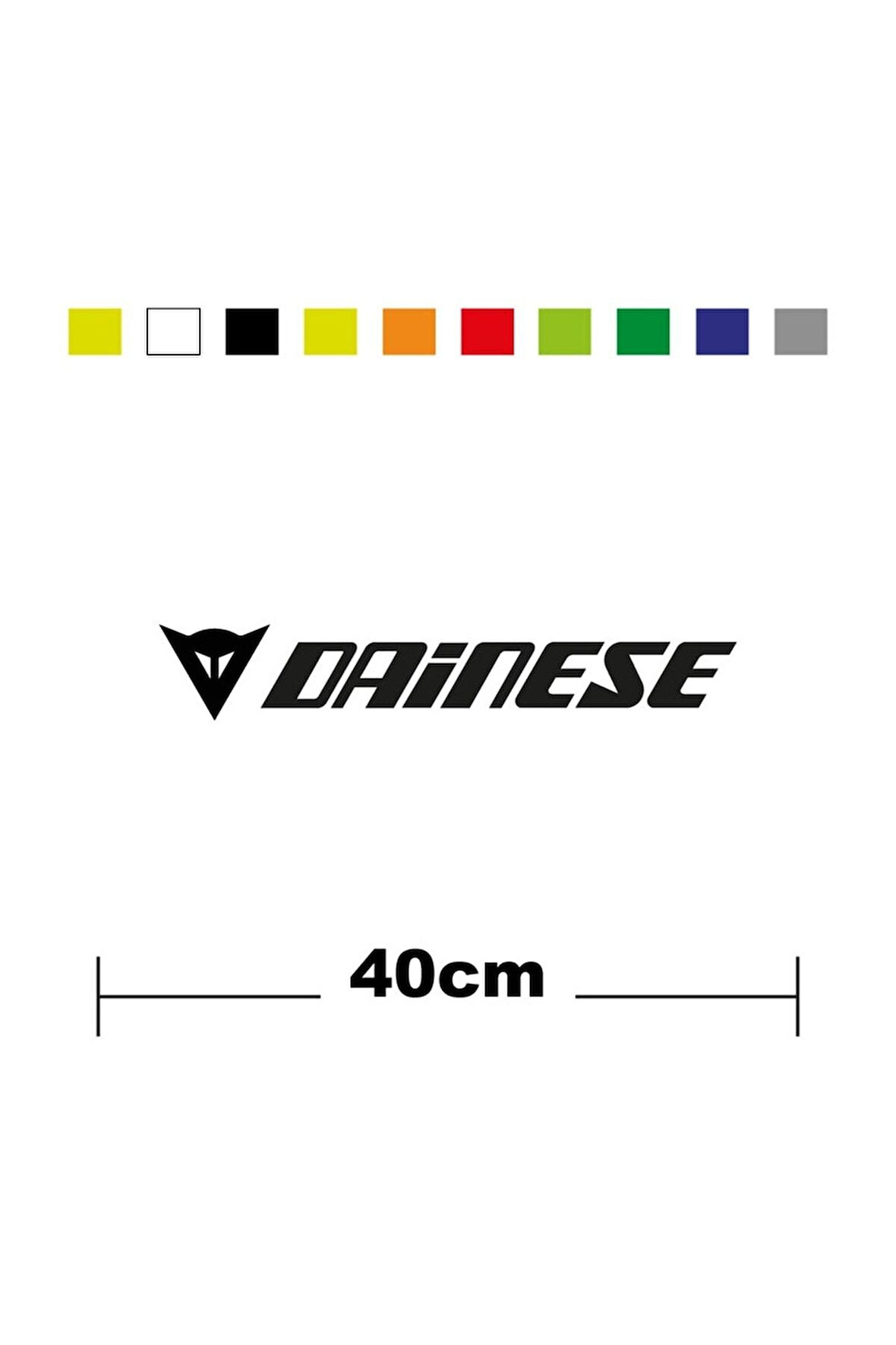 Dainese Sponsor Marka Tek Renk Sticker Etiket