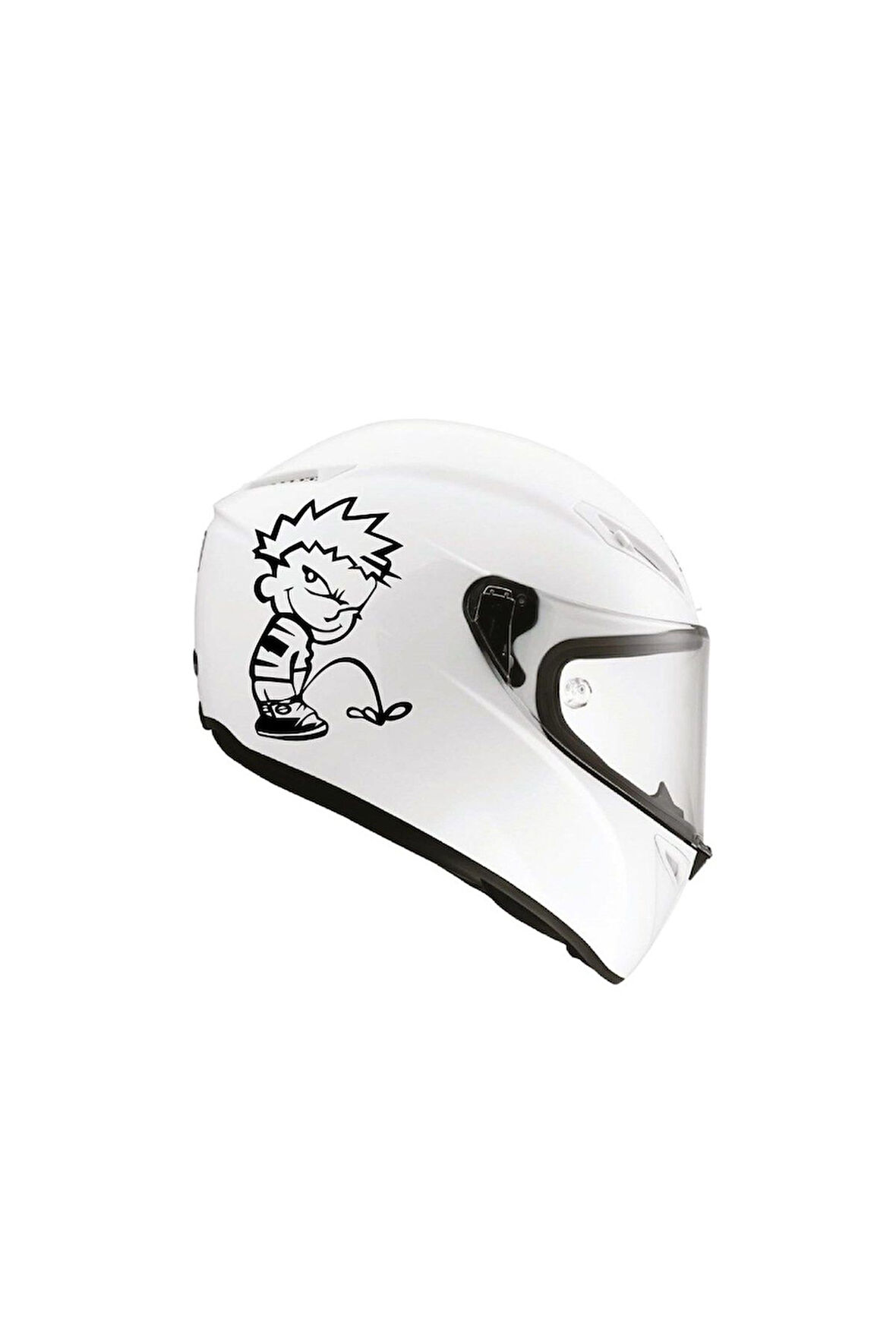 Tek Renk Pis Çocuk(dirty Boy Helmet Stickers) Kask Sticker Etiket Modeli