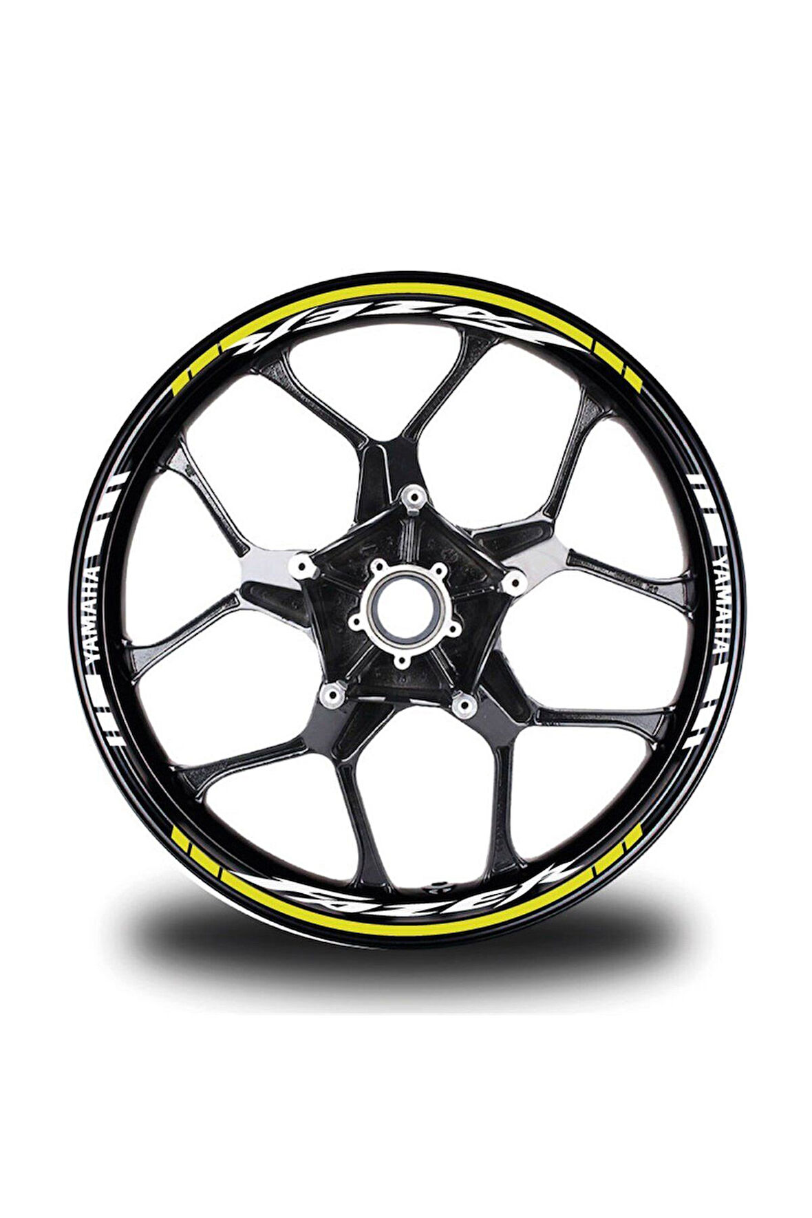 Sarı Yamaha Fazer Takım Jant Sticker Etiket