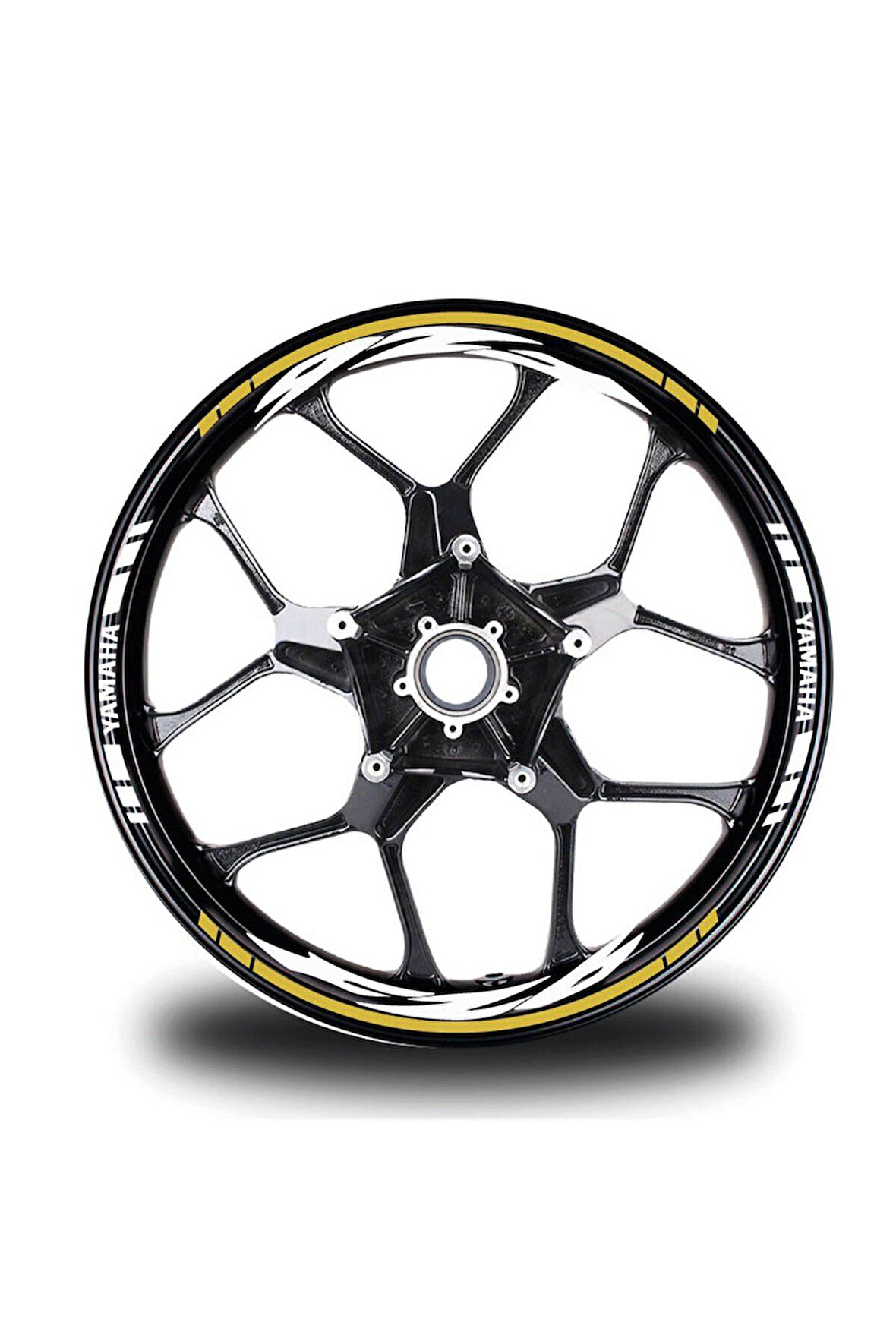 Koyu Sarı Yamaha FZ6 Jant Sticker Etiket