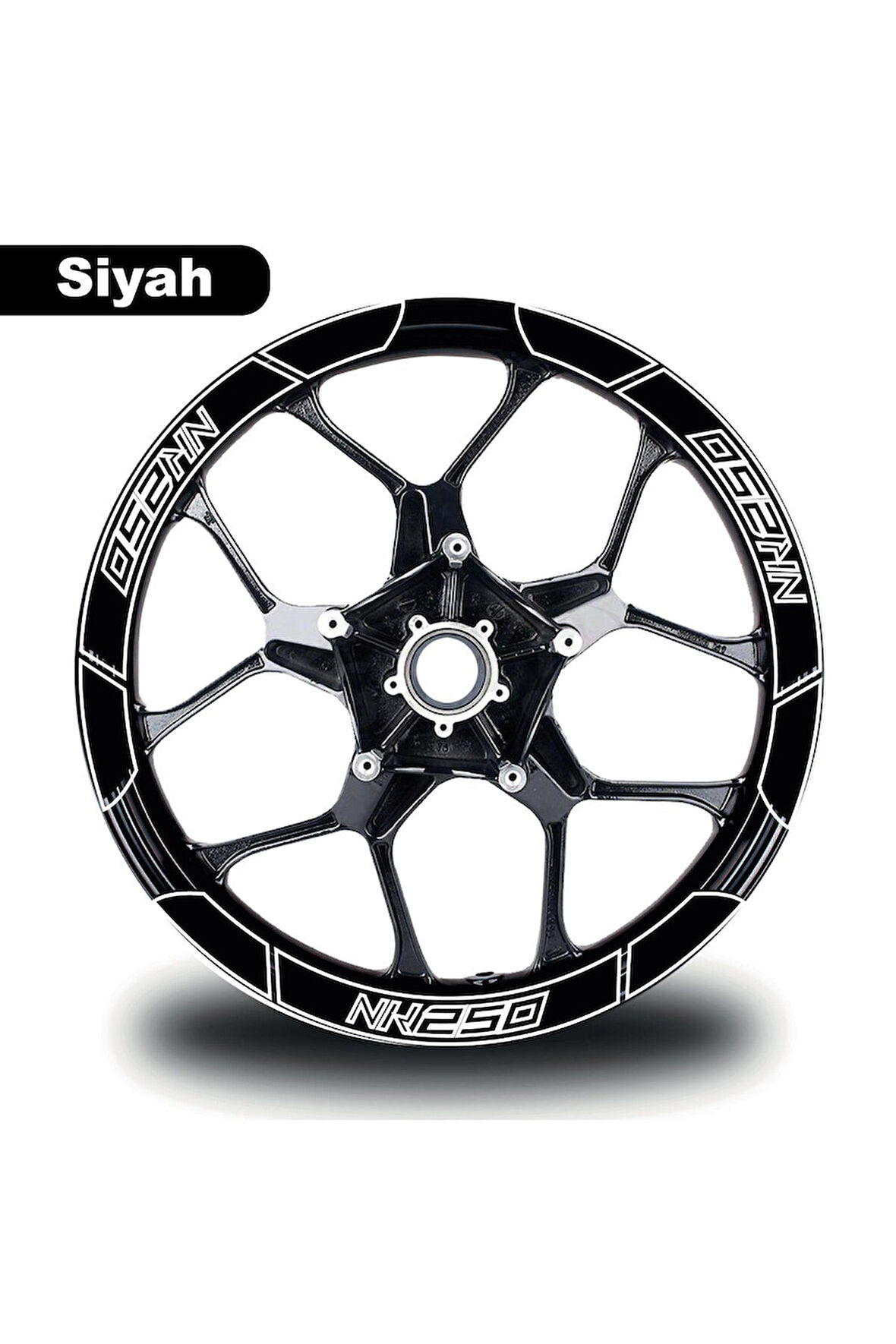 Siyah CF MOTO 250 NK Geniş Jant Sticker Etiket Modeli