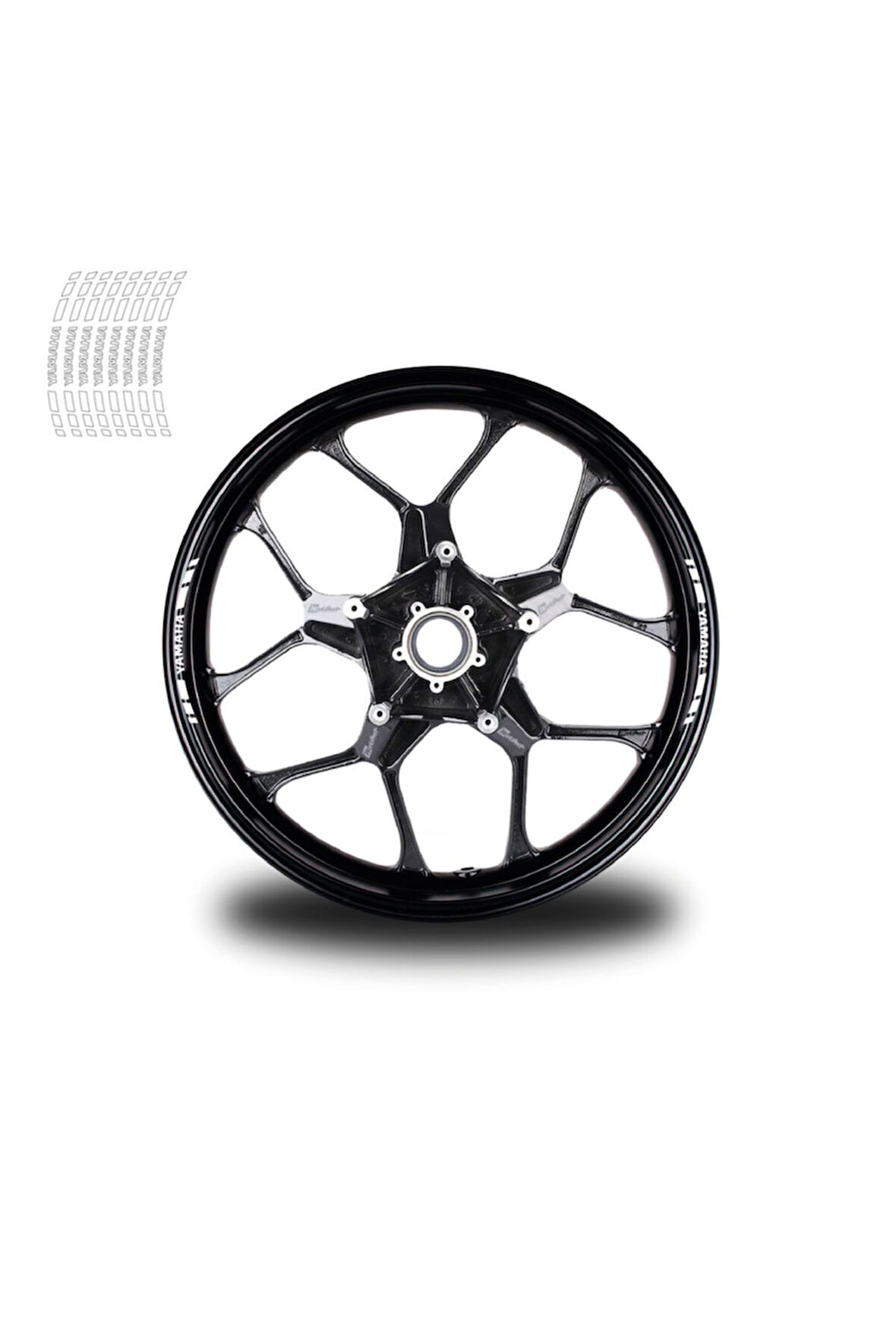 Yamaha 8'li Jant Stıcker Modeli Beyaz