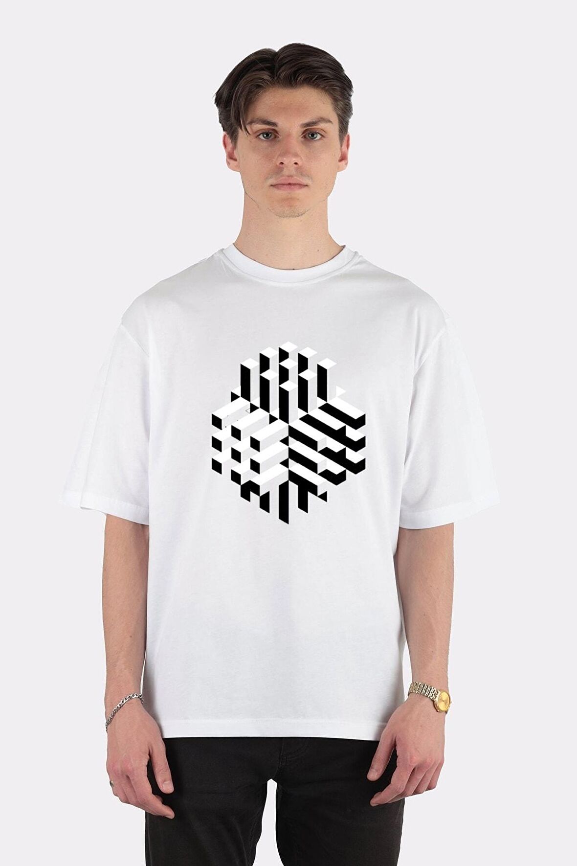 Unisex Beyaz Oversize T-shirt Sticklebrick (alternative Colors)