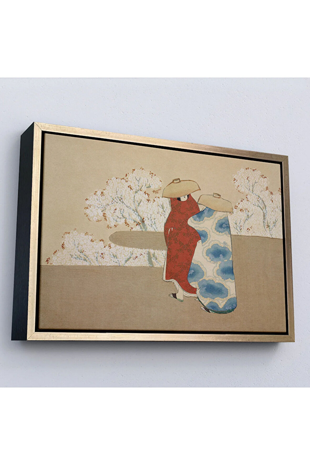 Ahşap Çerçeveli Japon Sanatçı Sekka Momoyagusa'Nun Gömlet İsimli Tablosu