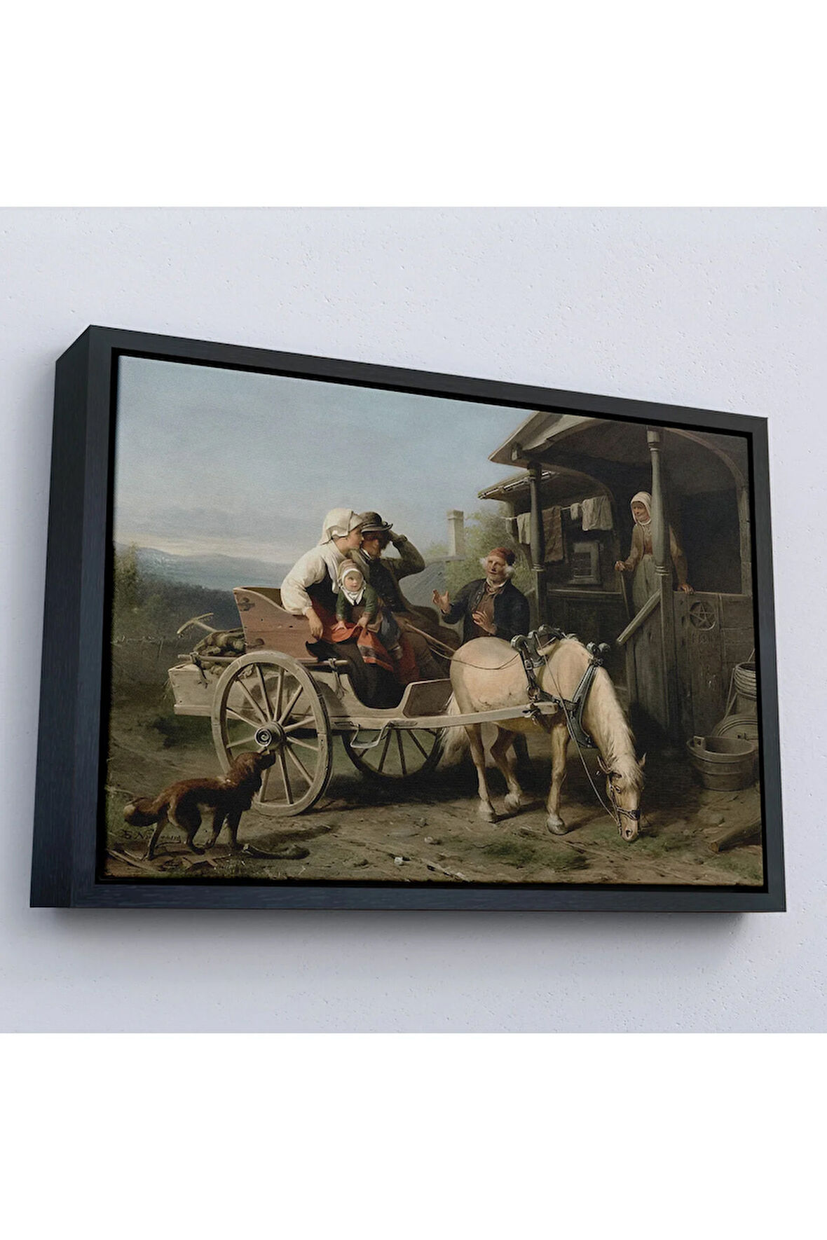 Ahşap Çerçeveli Nordenberg Bengt'Un İlk Ziyaret - İsveç Okulu Tablosu