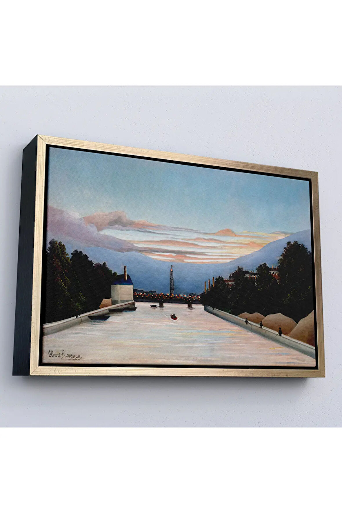 Ahşap Çerçeveli Henri Julien Félix Rousseau - The Eiffel Tower Eyfel Kulesi Tablosu-7042