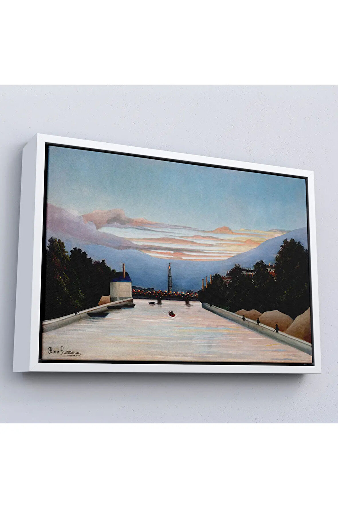 Ahşap Çerçeveli Henri Julien Félix Rousseau - The Eiffel Tower Eyfel Kulesi Tablosu-7042