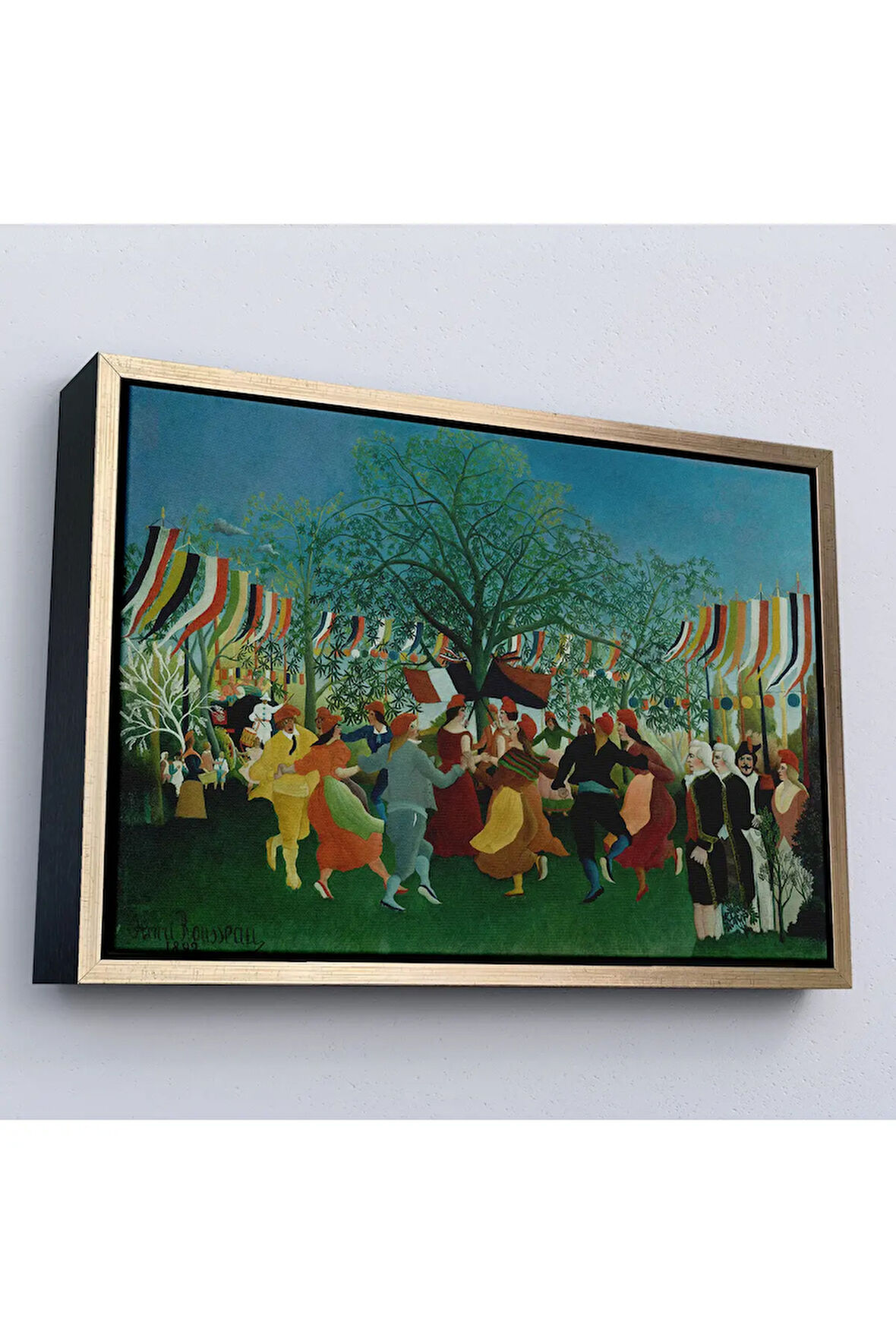 Ahşap Çerçeveli Henri Rousseau Bağımsızlığın 100. Yıl Kutlamaları Tablo-7043