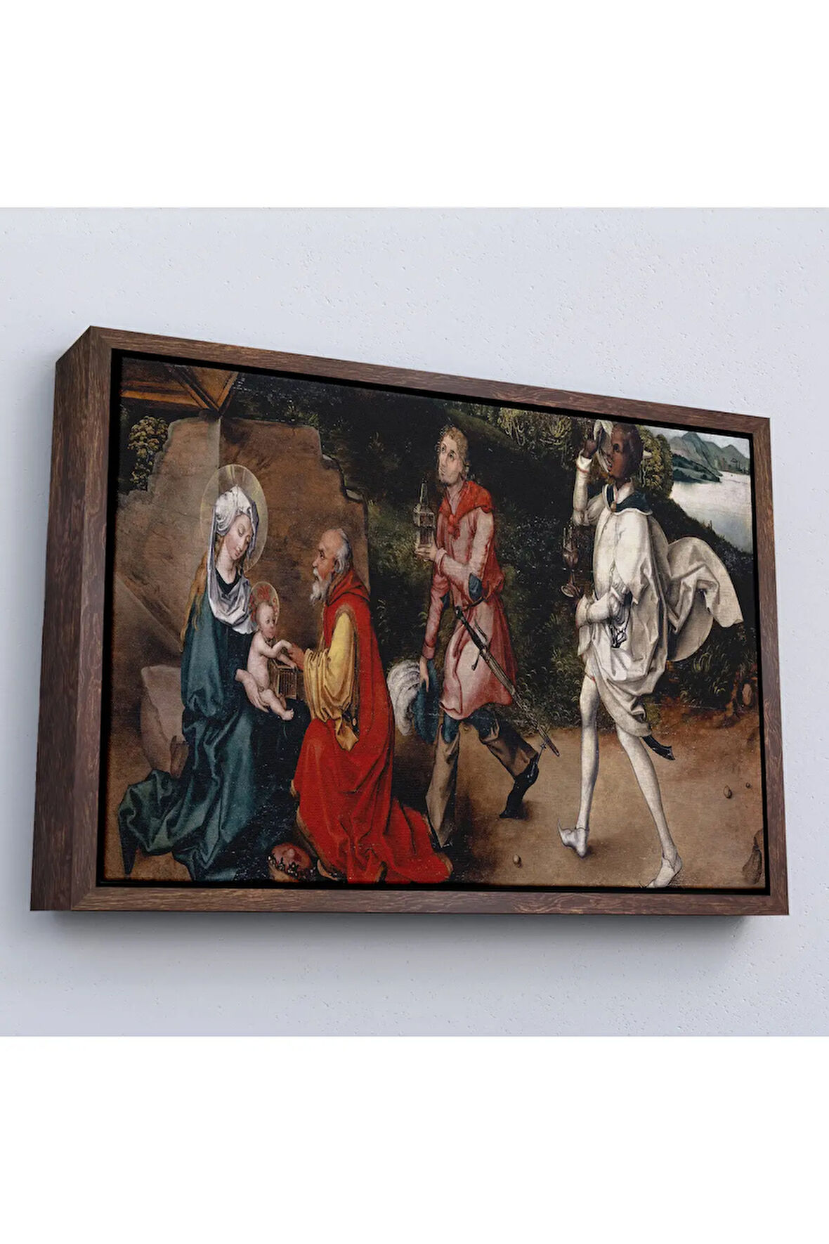 Ahşap Çerçeveli Albrecht Dürer - Magi'Nin Hayranlığı Tablosu-7049