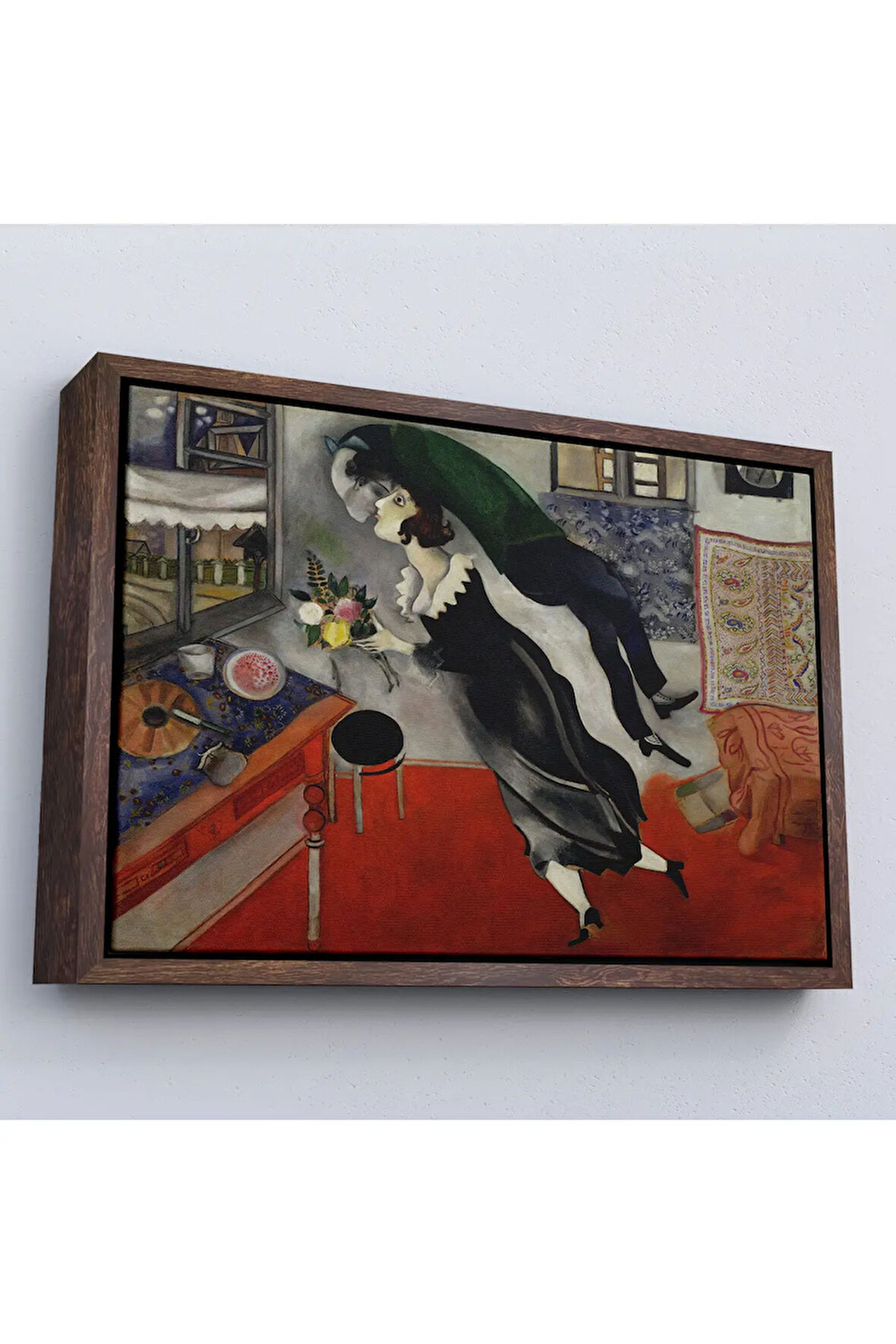 Ahşap Çerçeveli Marc Chagall - Birthday Doğum Günü Tablosu-7057