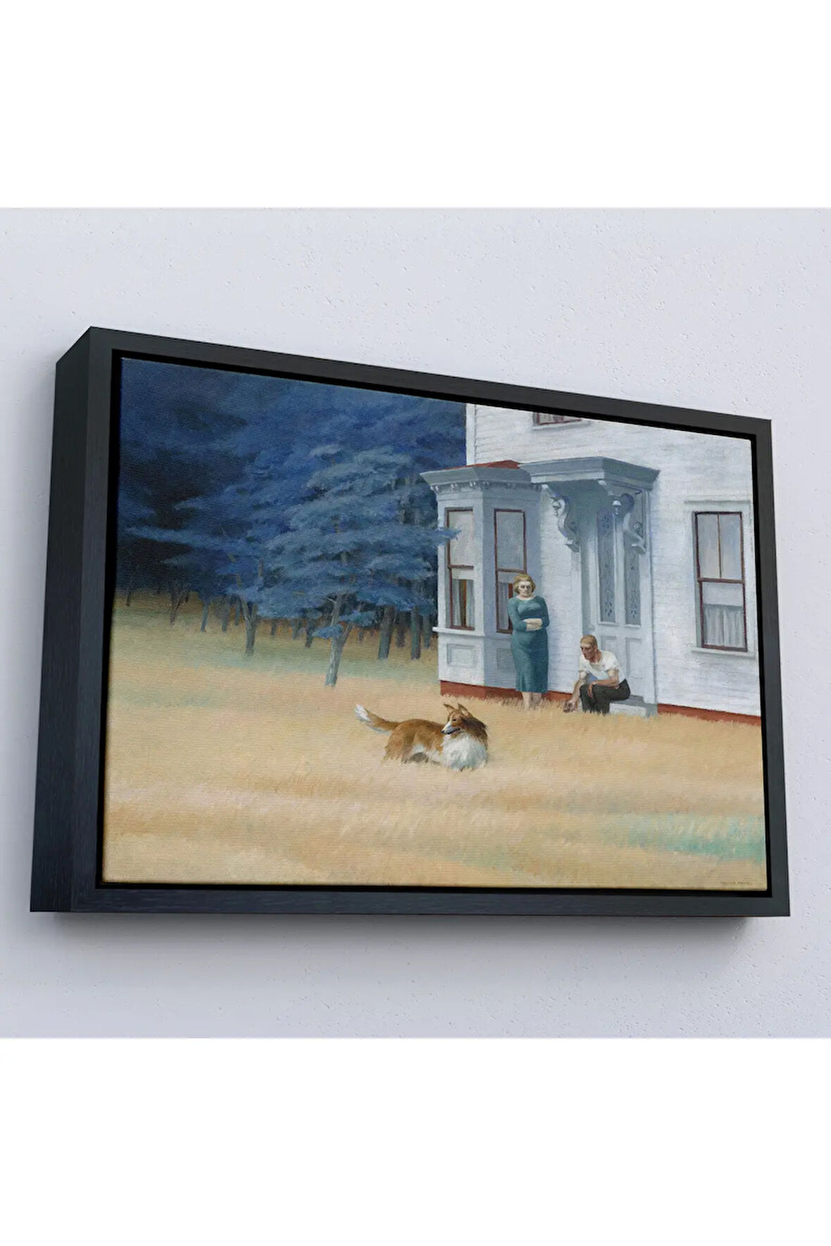 Ahşap Çerçeveli Edward Hopper - Cape Cod Akşamı Tablo-7061