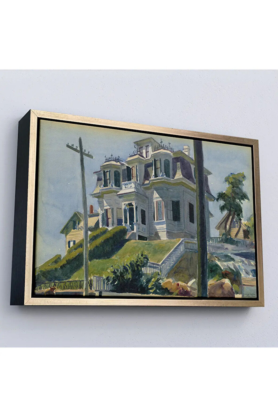 Ahşap Çerçeveli Edward Hopper, Haskell'S House - Haskell'İn Evi Tablosu-7078