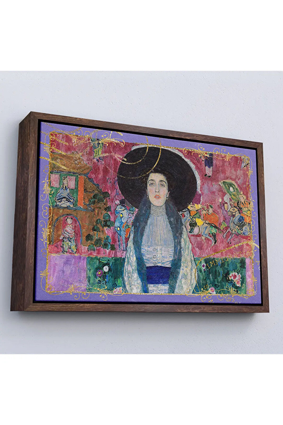 Ahşap Çerçeveli Gustav Klimt - Adele Bloch Tablo-7086