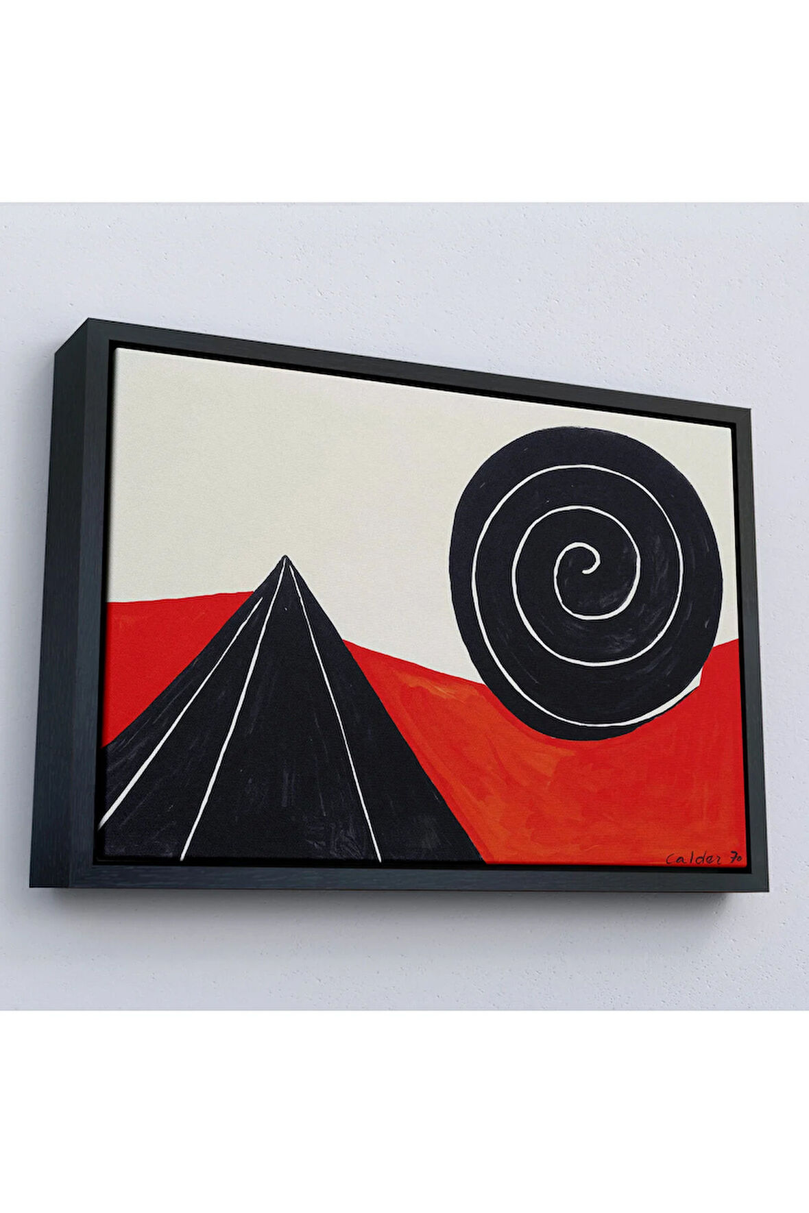 Ahşap Çerçeveli Alexander Calder - Piramit Ve Sarmal Tablo - Pyramid And Spiral-7111