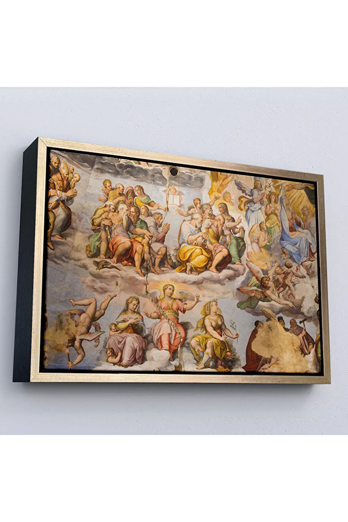 Ahşap Çerçeveli Giotto - Çan Kulesinin Tavan Resmi Tablo-7116