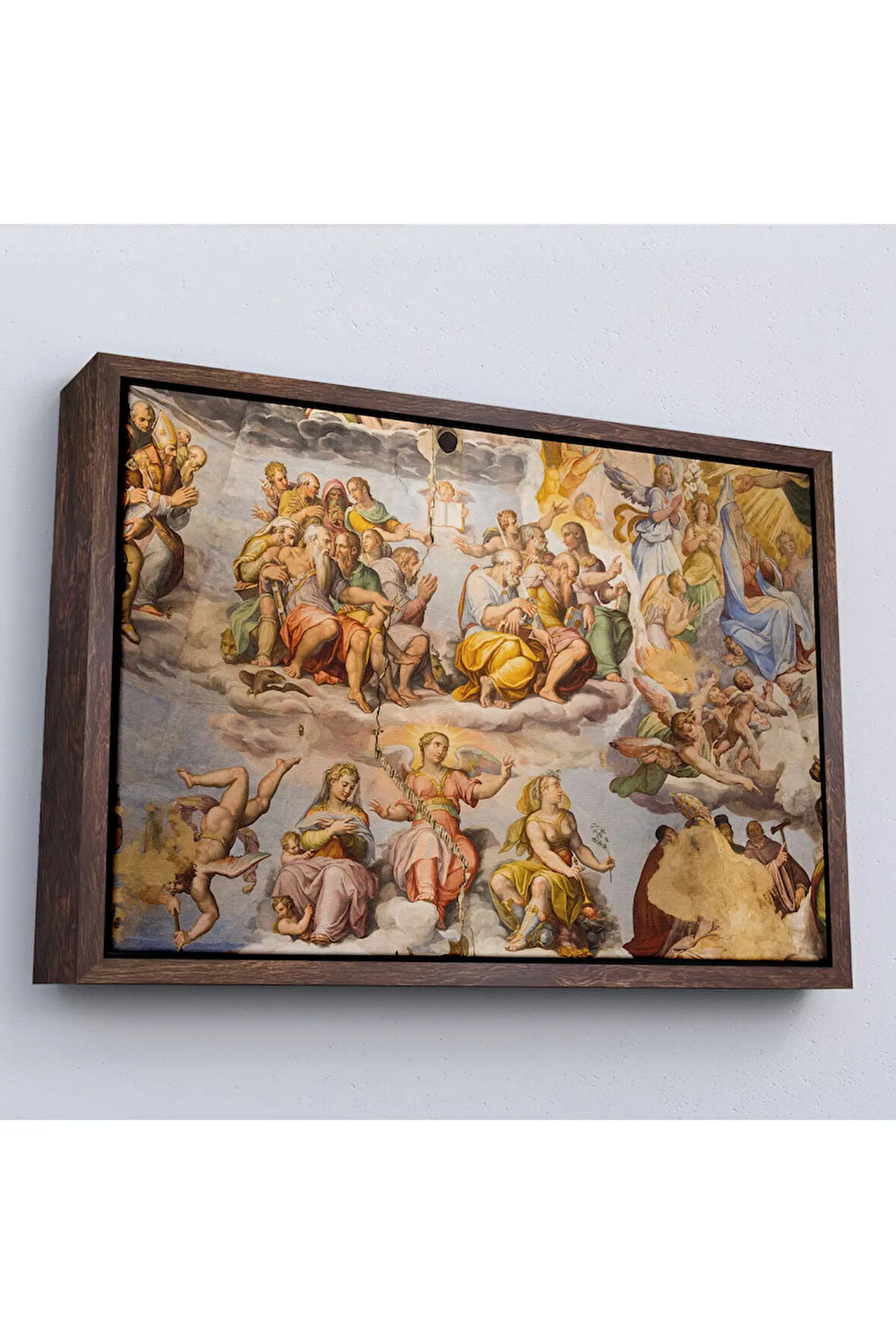 Ahşap Çerçeveli Giotto - Çan Kulesinin Tavan Resmi Tablo-7116