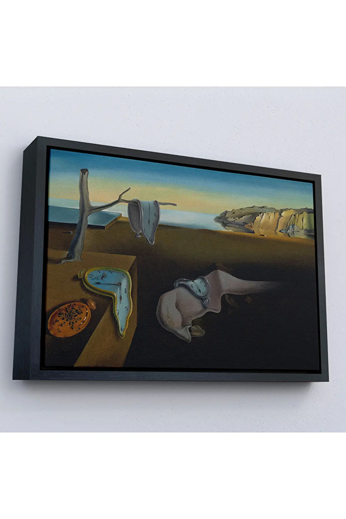 Ahşap Çerçeveli Salvador Dali - Belleğin Azmi Tablo - The Persistence Of Memory-7128