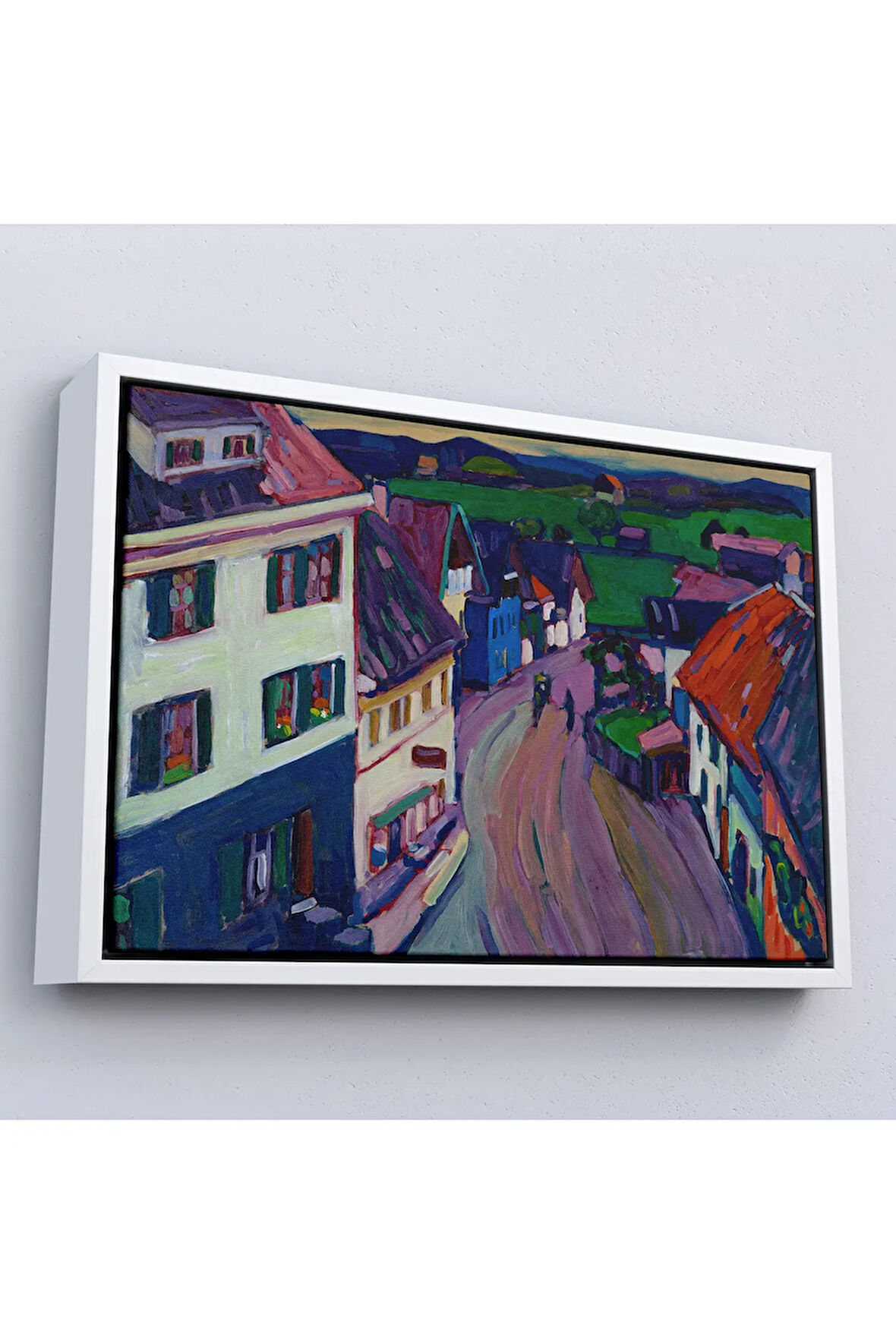 Ahşap Çerçeveli Murnau - Griesbräu'Nun Penceresinden Görünüm Tablo-7191