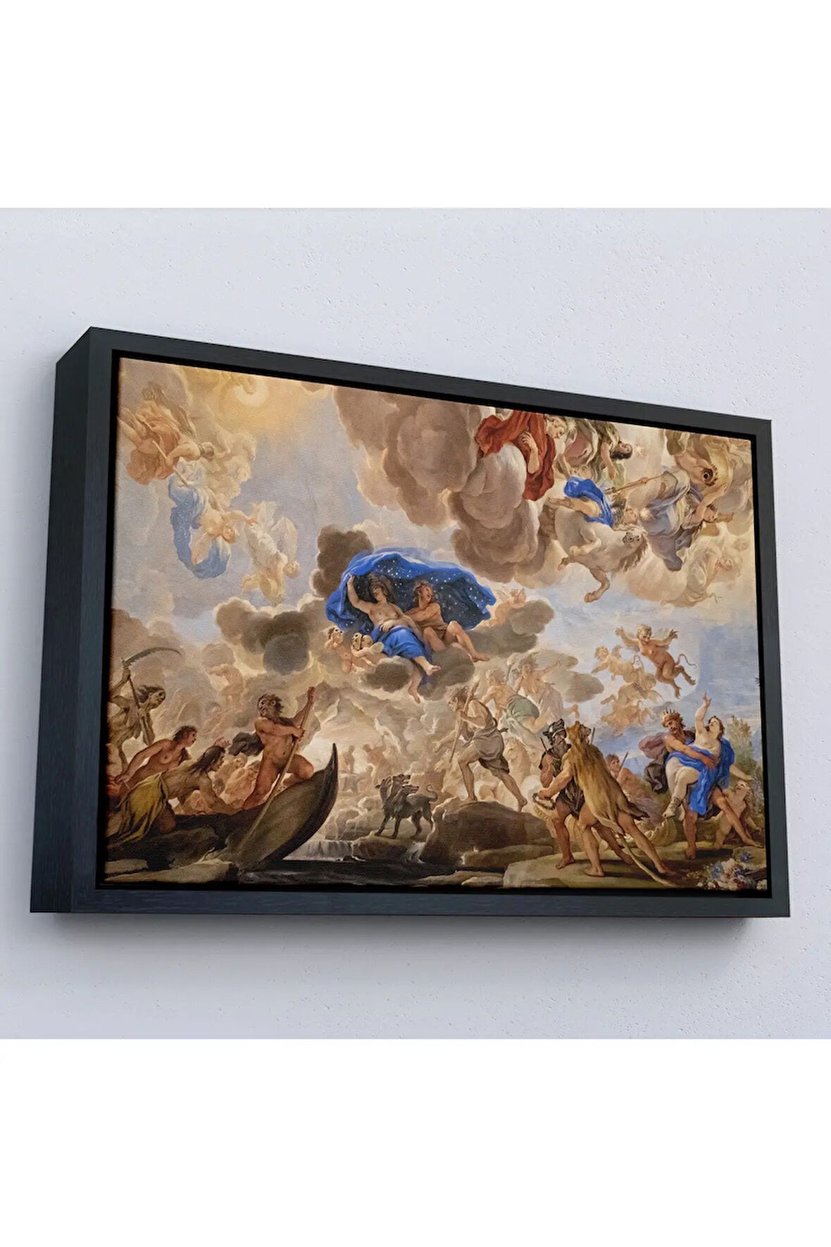 Ahşap Çerçeveli Floransa, İtalya Palazzo Medici'Nin Tavan Panoramik Görünüm Tablosu-7239