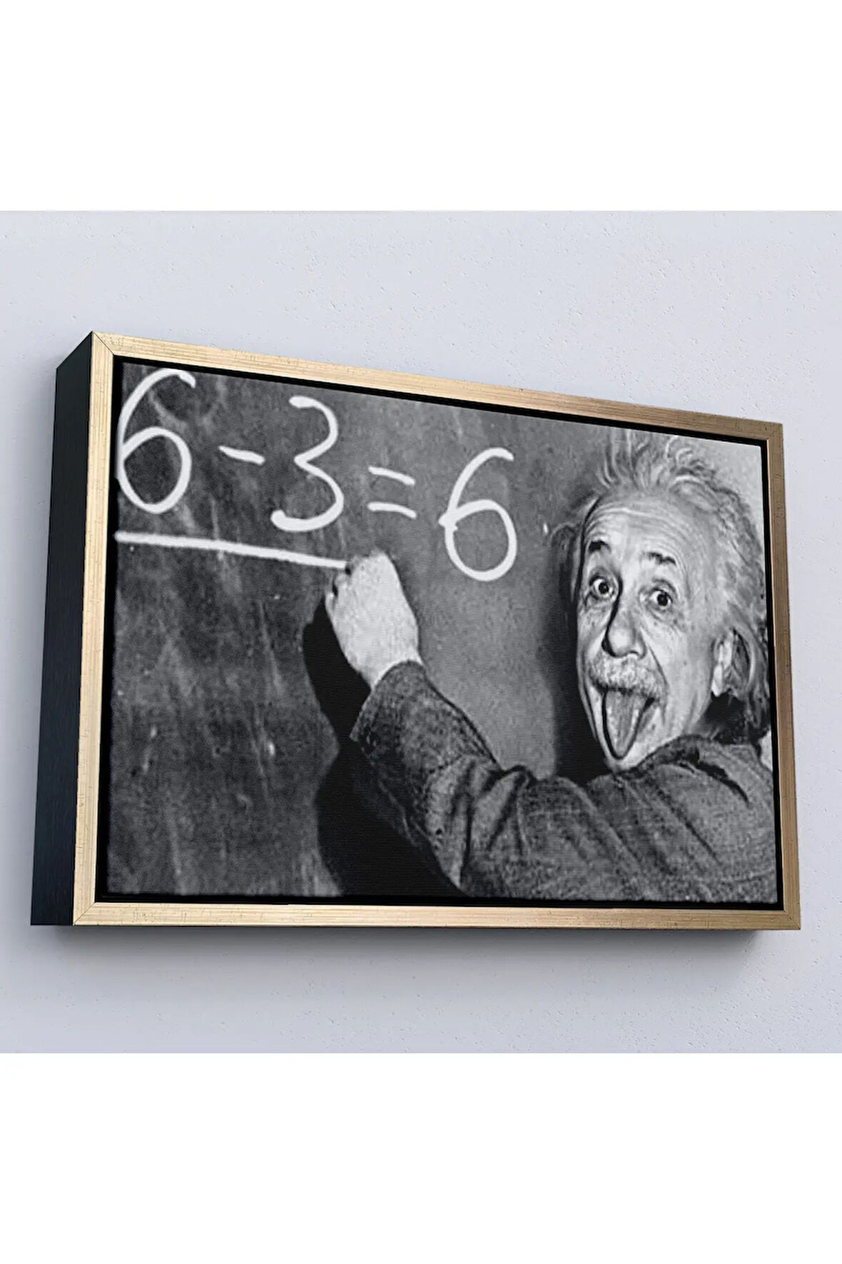 Ahşap Çerçeveli Albert Einstein Tablosu-7246
