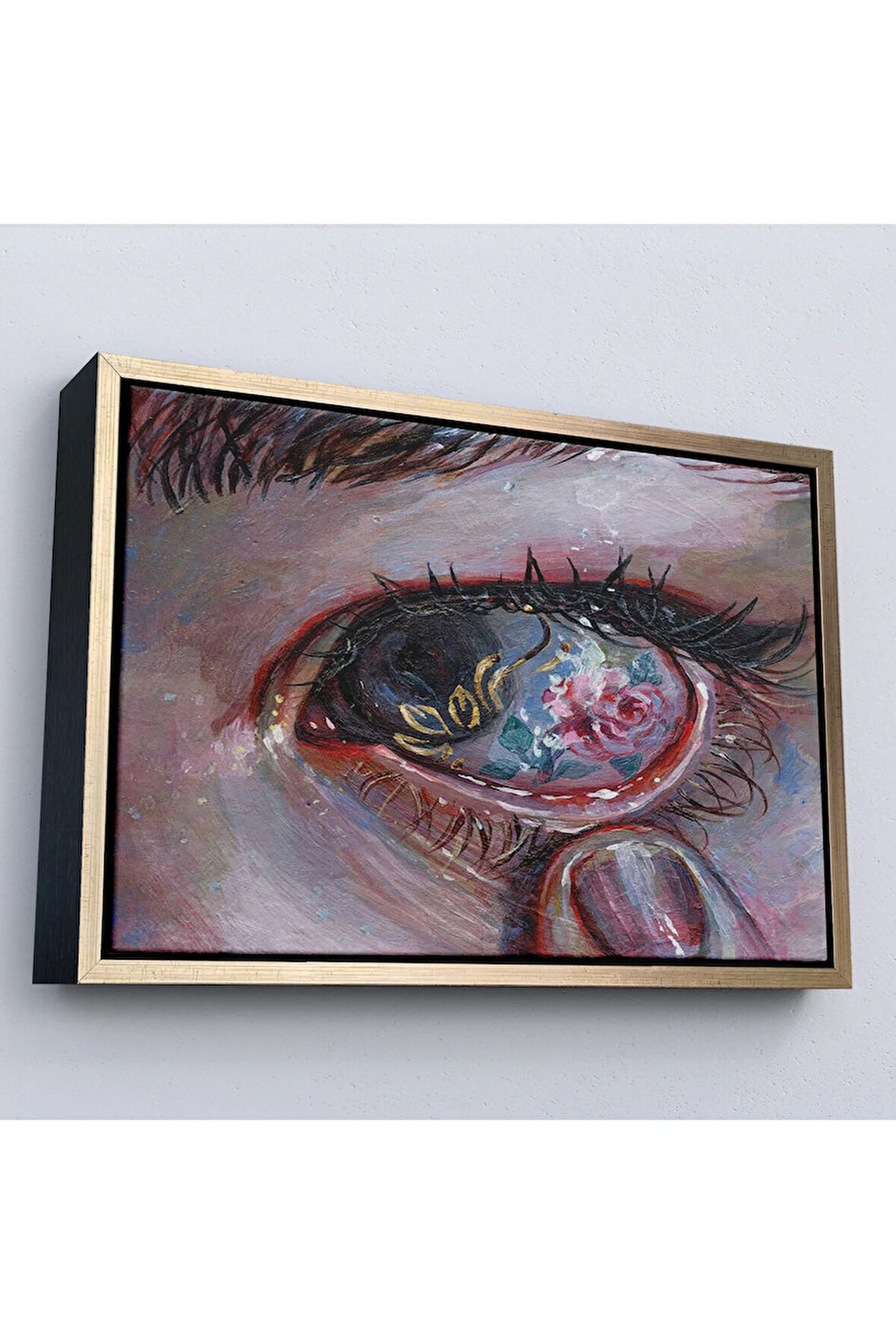 Ahşap Çerçeveli Gözdeki Güzellik Tablosu-7253