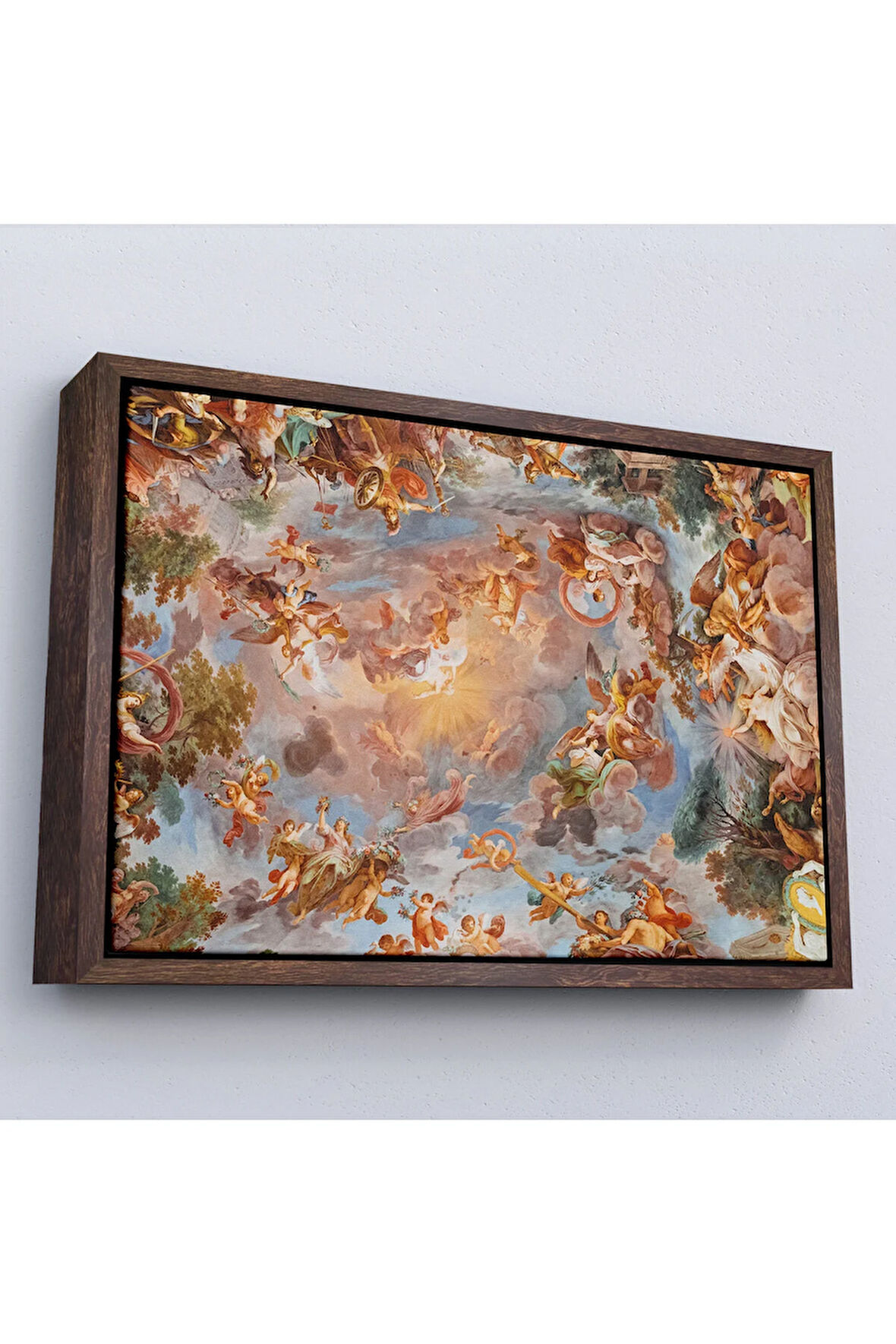 Ahşap Çerçeveli Roma İtalya Villa Borghese'Nin Galleria Borghese Fresk Tablosu-7272