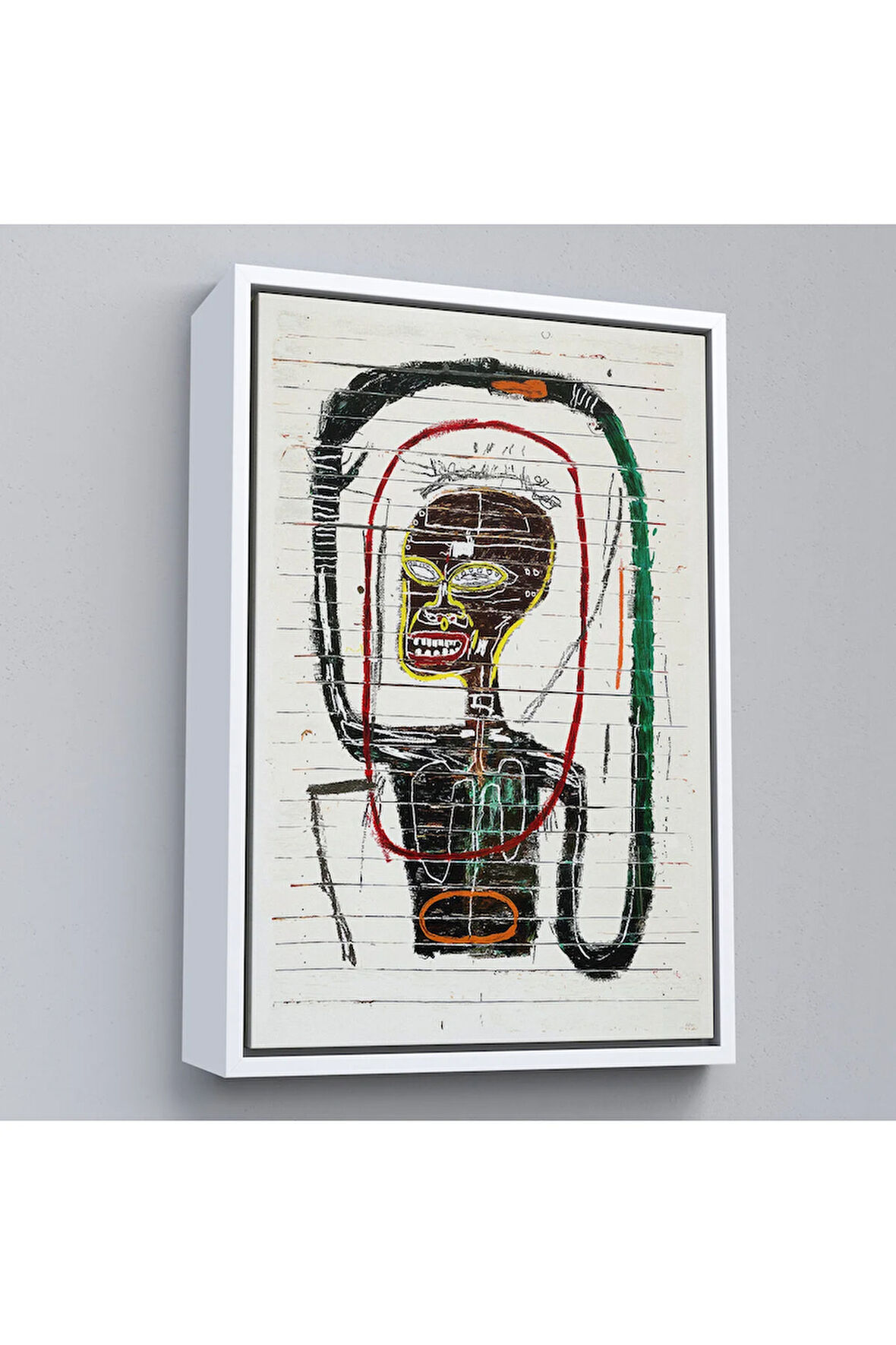 Ahşap Çerçeveli Jean-Michel Basquiat - Flexible Tablo-7302