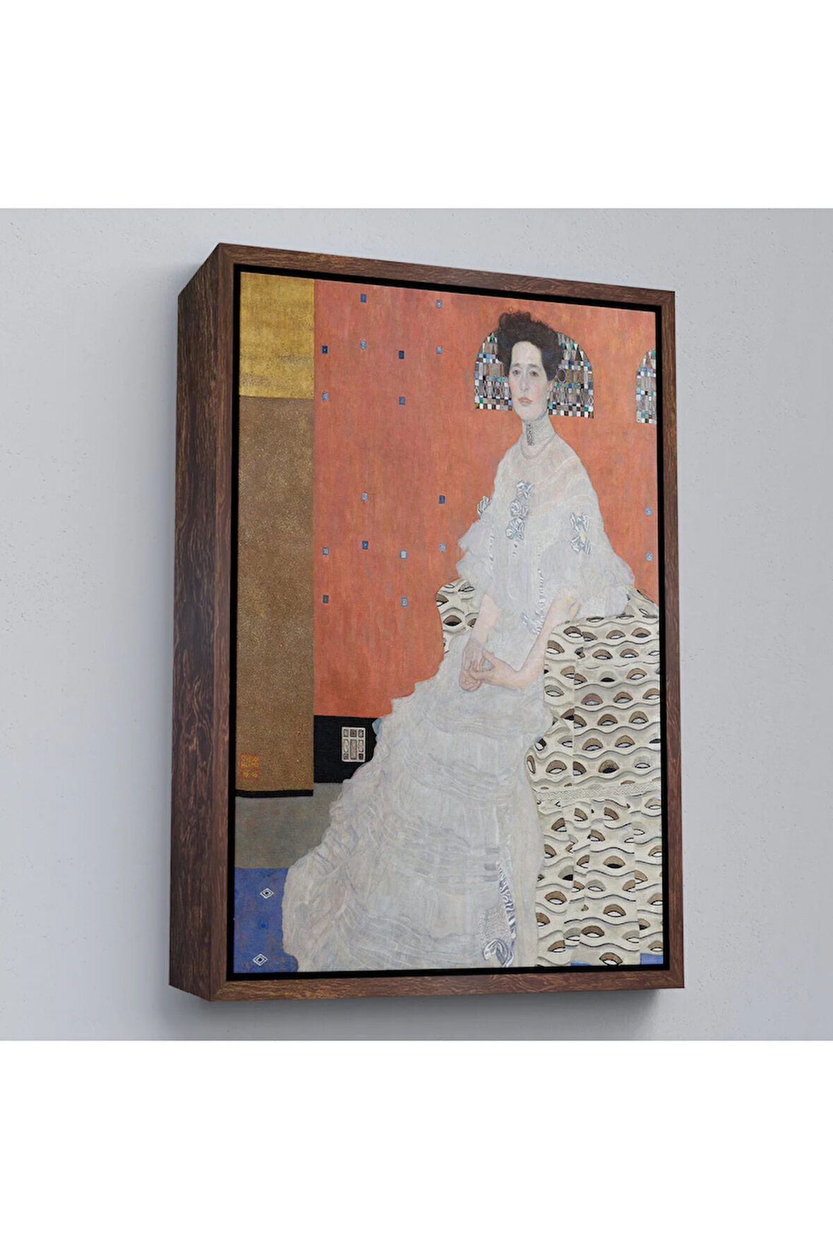 Ahşap Çerçeveli Gustav Klimt - Fritza Riedler'İn Portre Tablo-7306