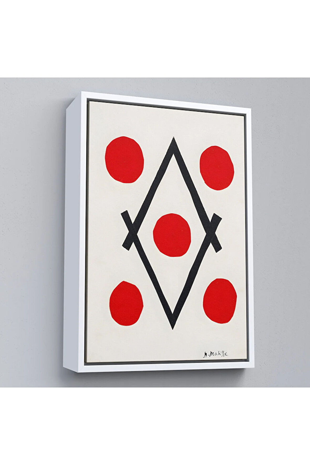 Ahşap Çerçeveli Henri Matisse - Elmas Tablosu - Losange-7322