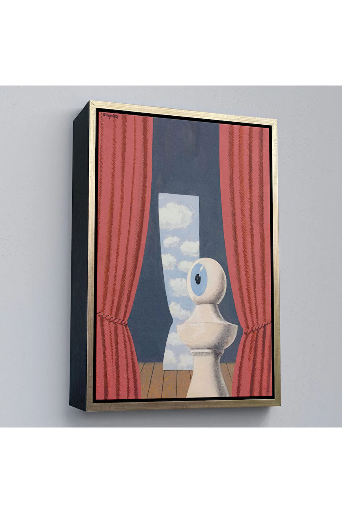 Ahşap Çerçeveli Rene Magritte Belçika Sürrealizim Shekspare Tablo-7327